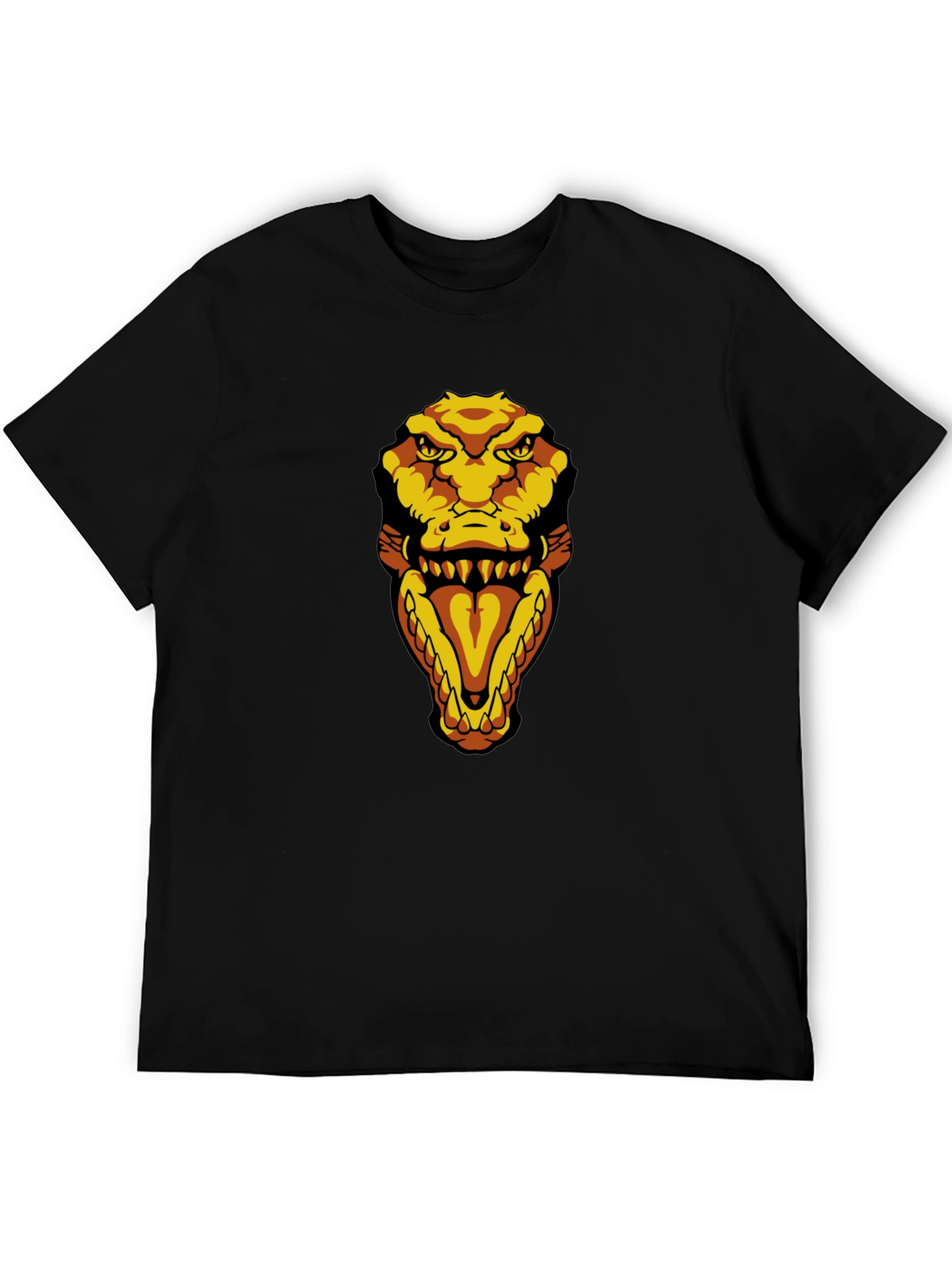 Mens Black T-Shirt with Croc Design