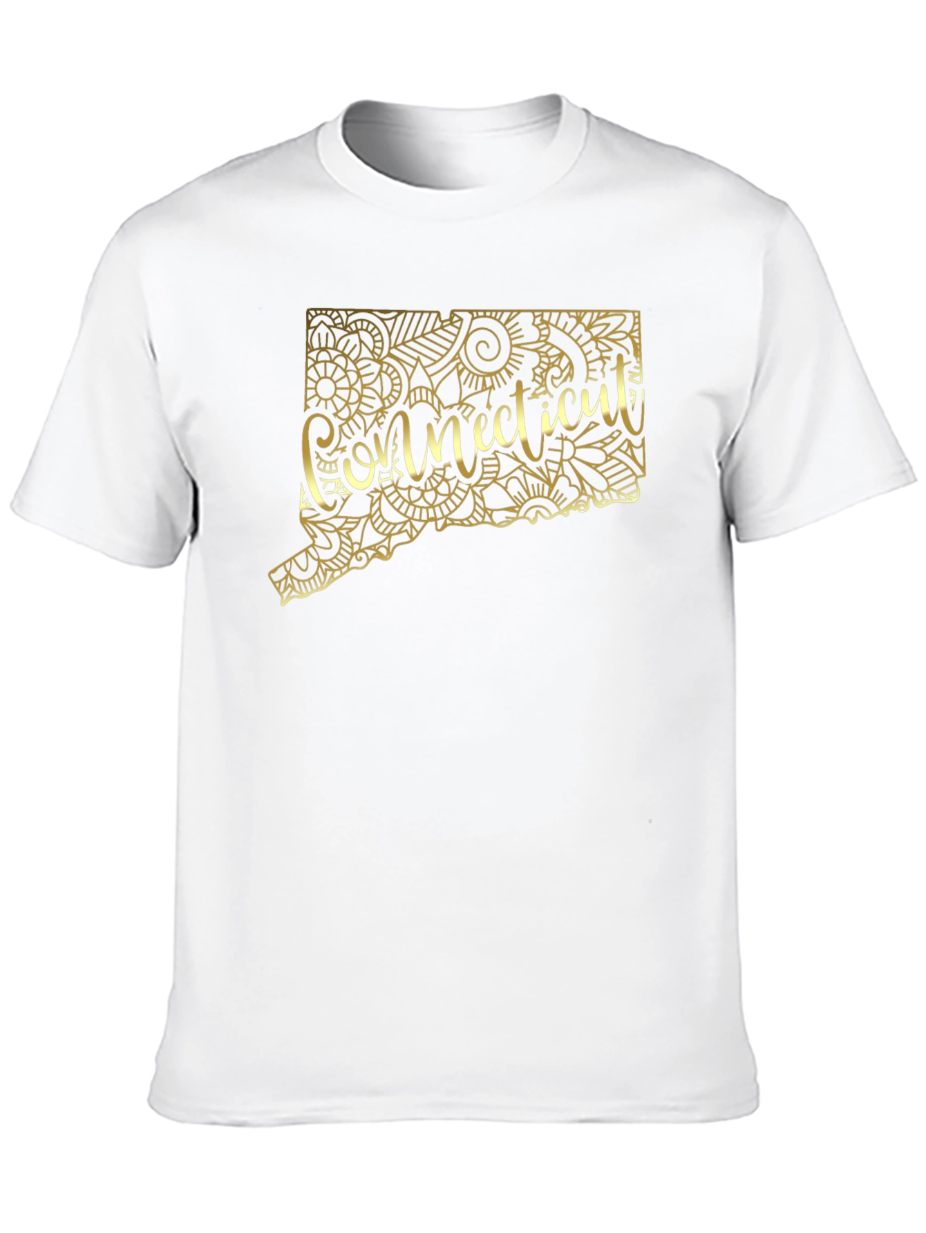 Connecticut State Floral Map Tee