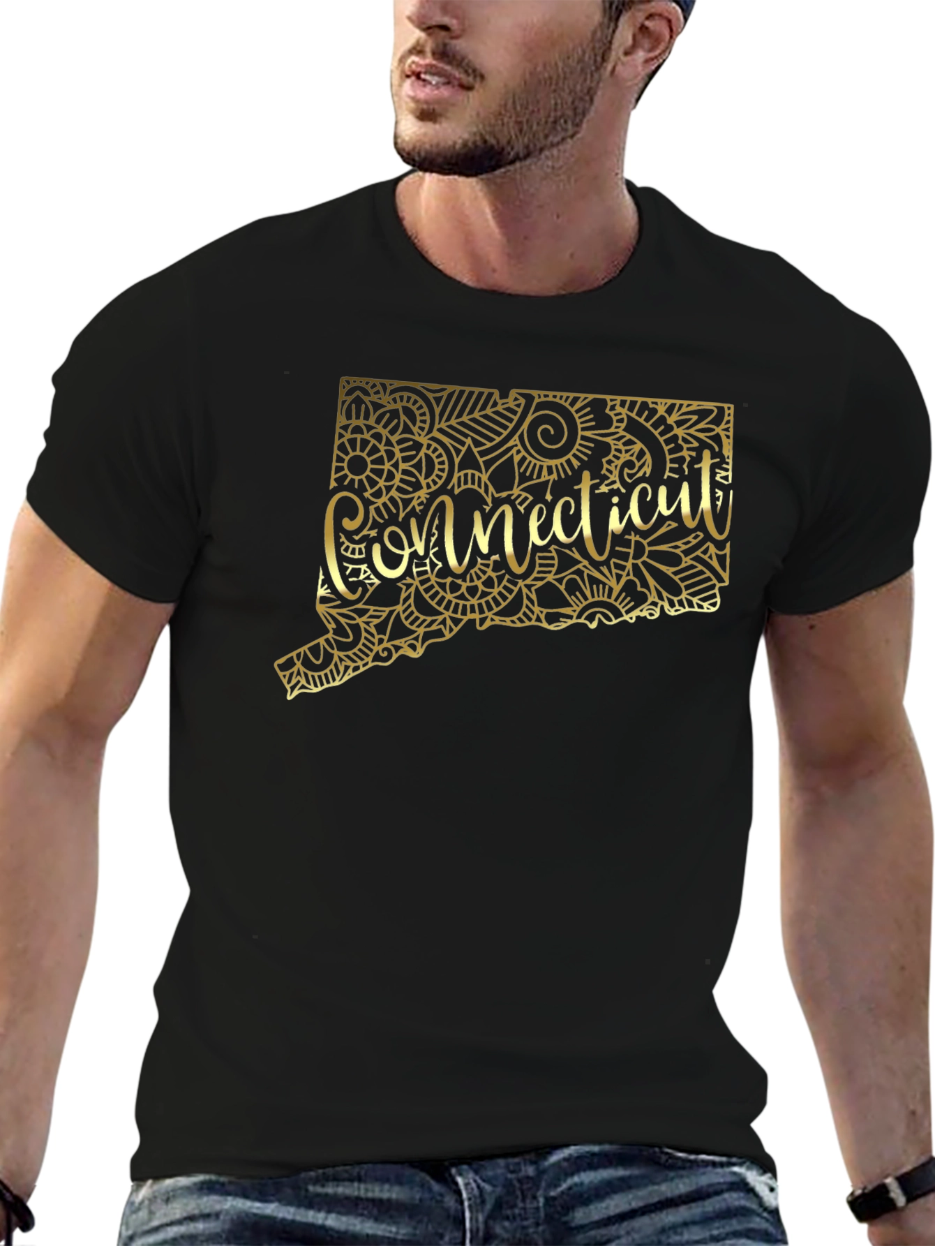 Connecticut State Floral Map Tee