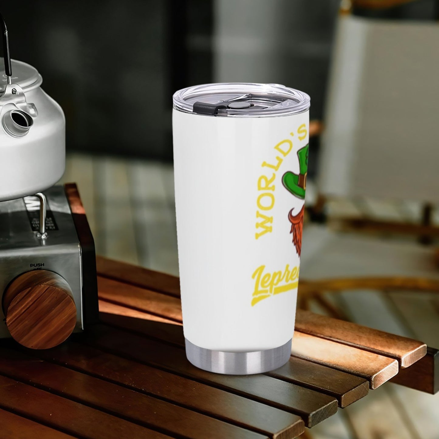 Stylish Insulated Travel Tumbler - Stainless Steel Graphic Design Cup