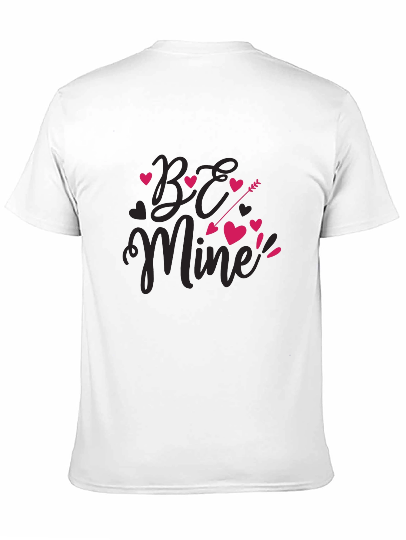 Be Mine Valentines Day Black Graphic Tee
