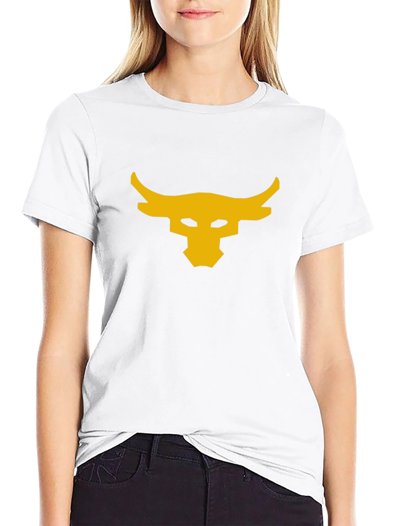 Mens Black T-Shirt with Bull Logo