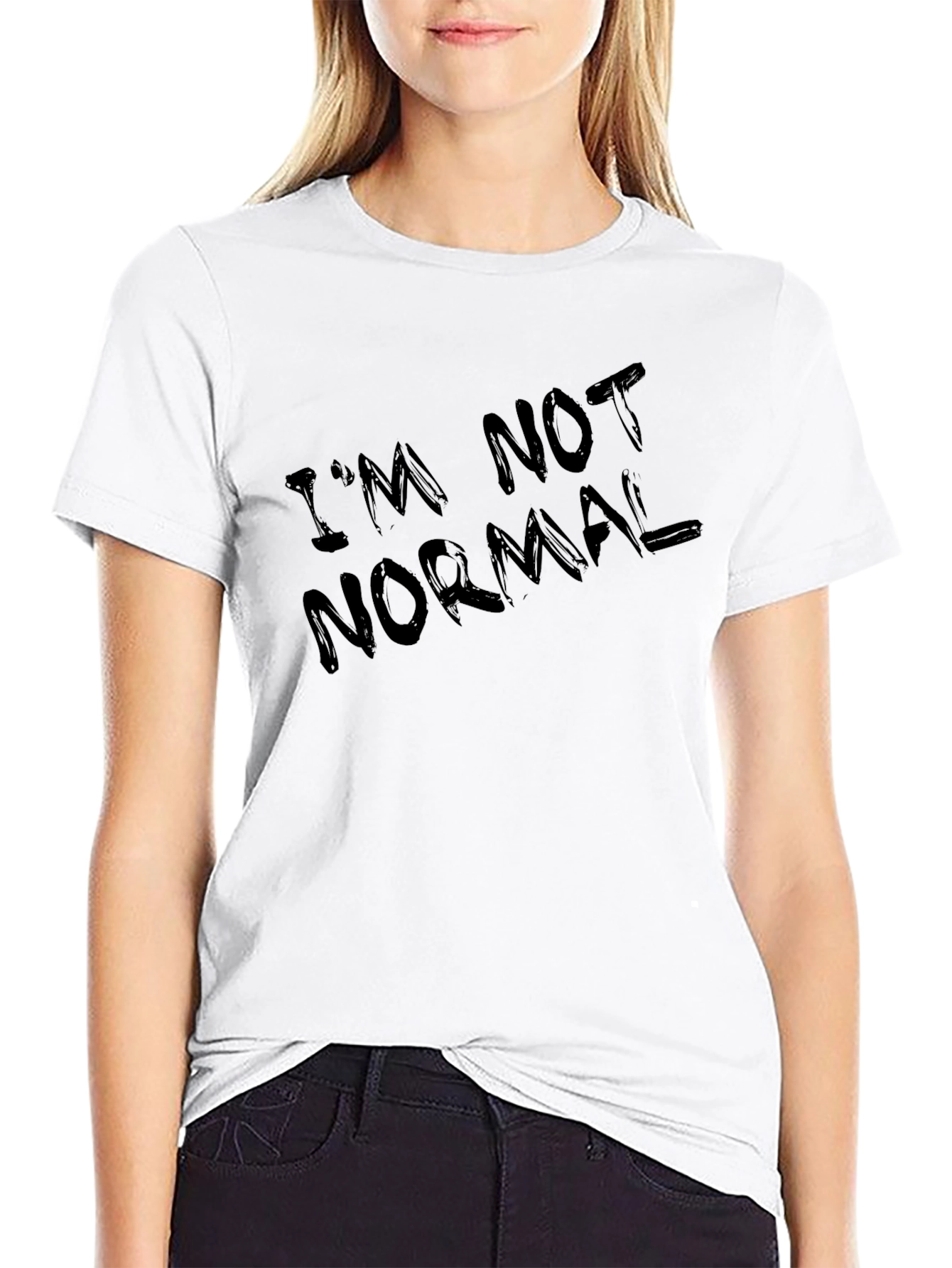 Im Not Normal Black Graphic T-Shirt