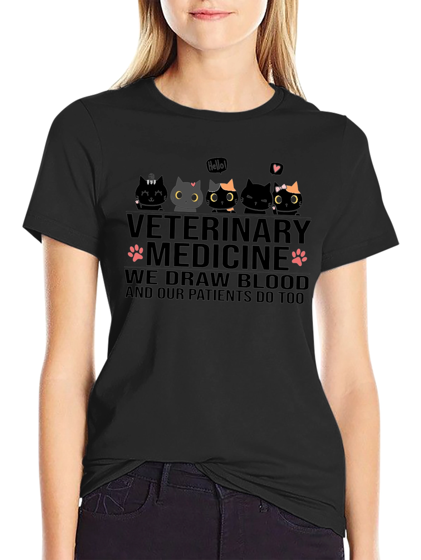 Veterinary Medicine Cat Graphic Tee