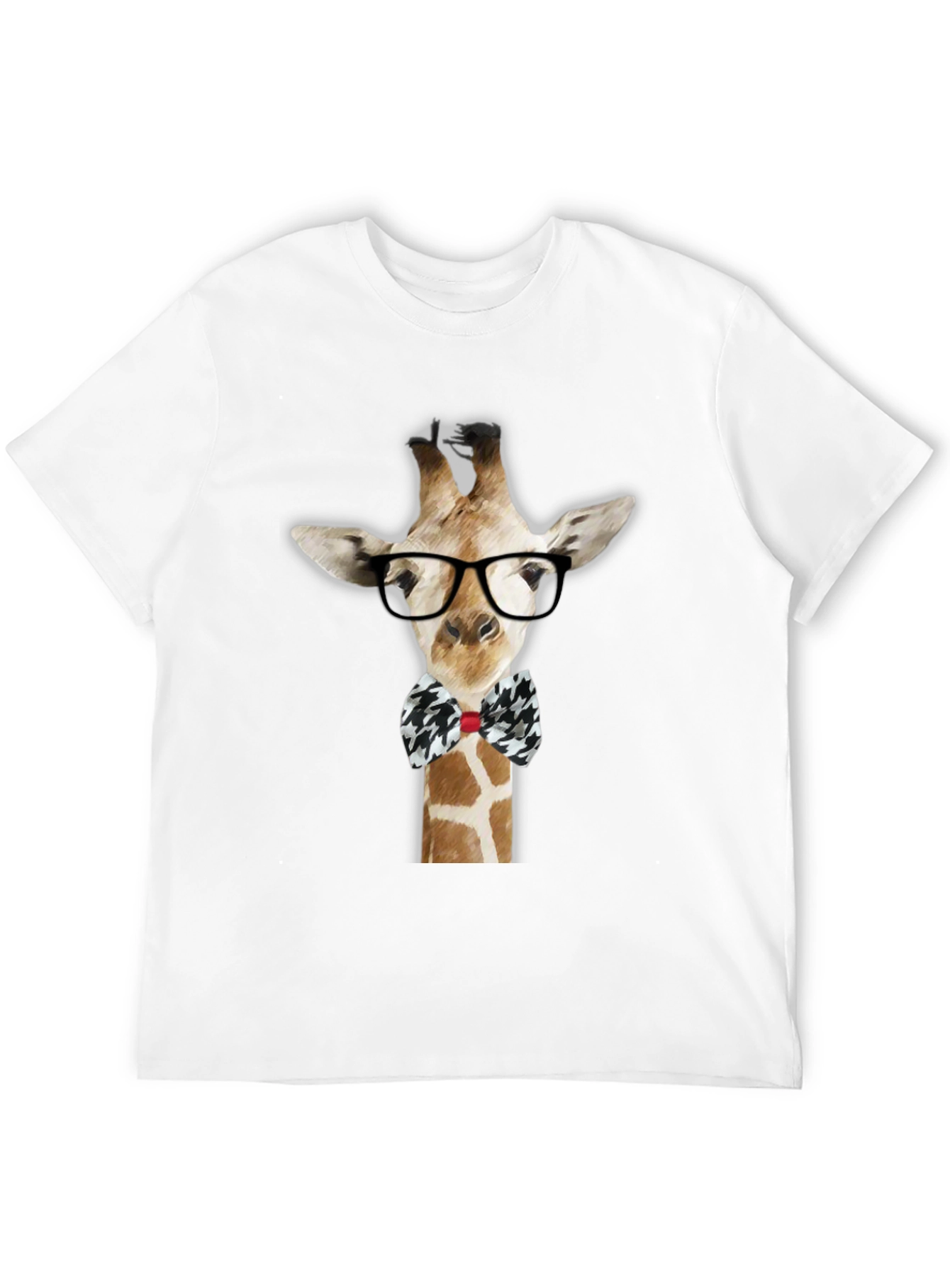 Giraffe with Glasses Graphic T-Shirt