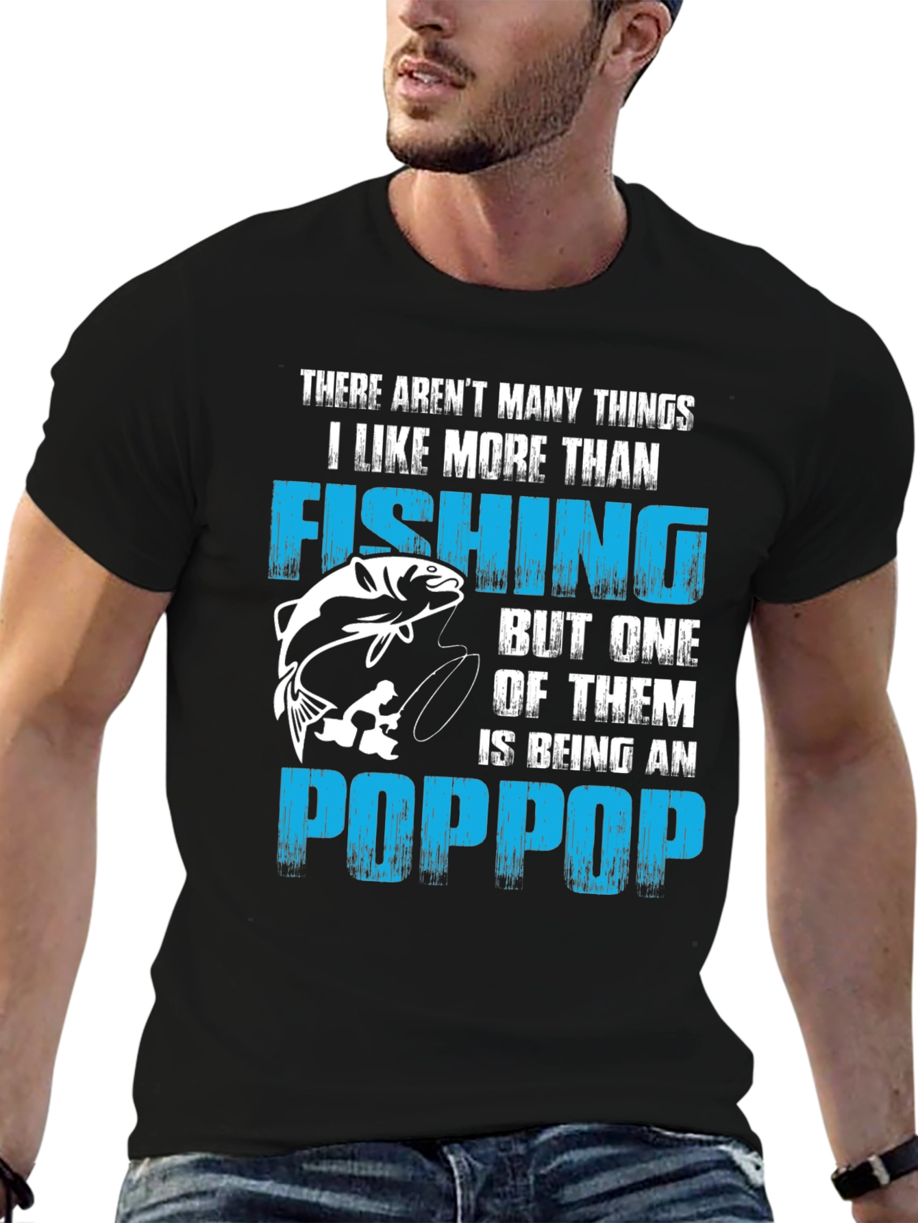 Fishing & Being A PopPop Mens T-Shirt
