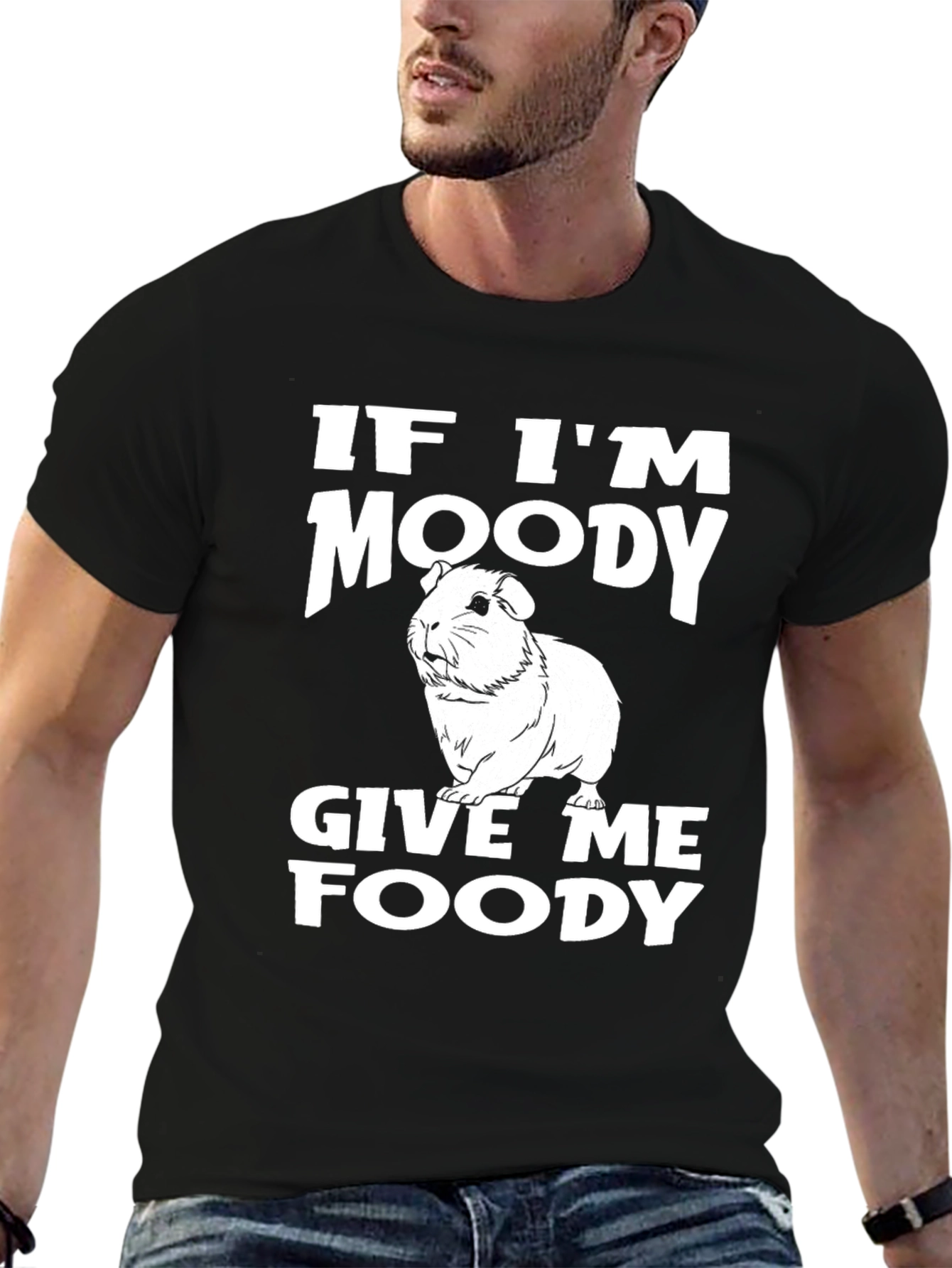 Moody Guinea Pig Funny Graphic T-Shirt