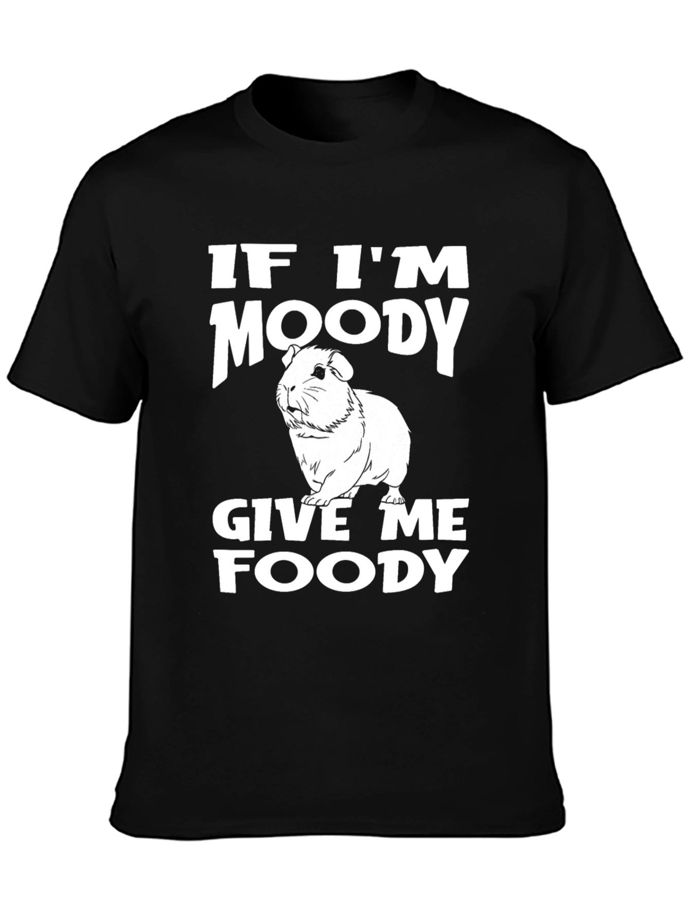 Moody Guinea Pig Funny Graphic T-Shirt