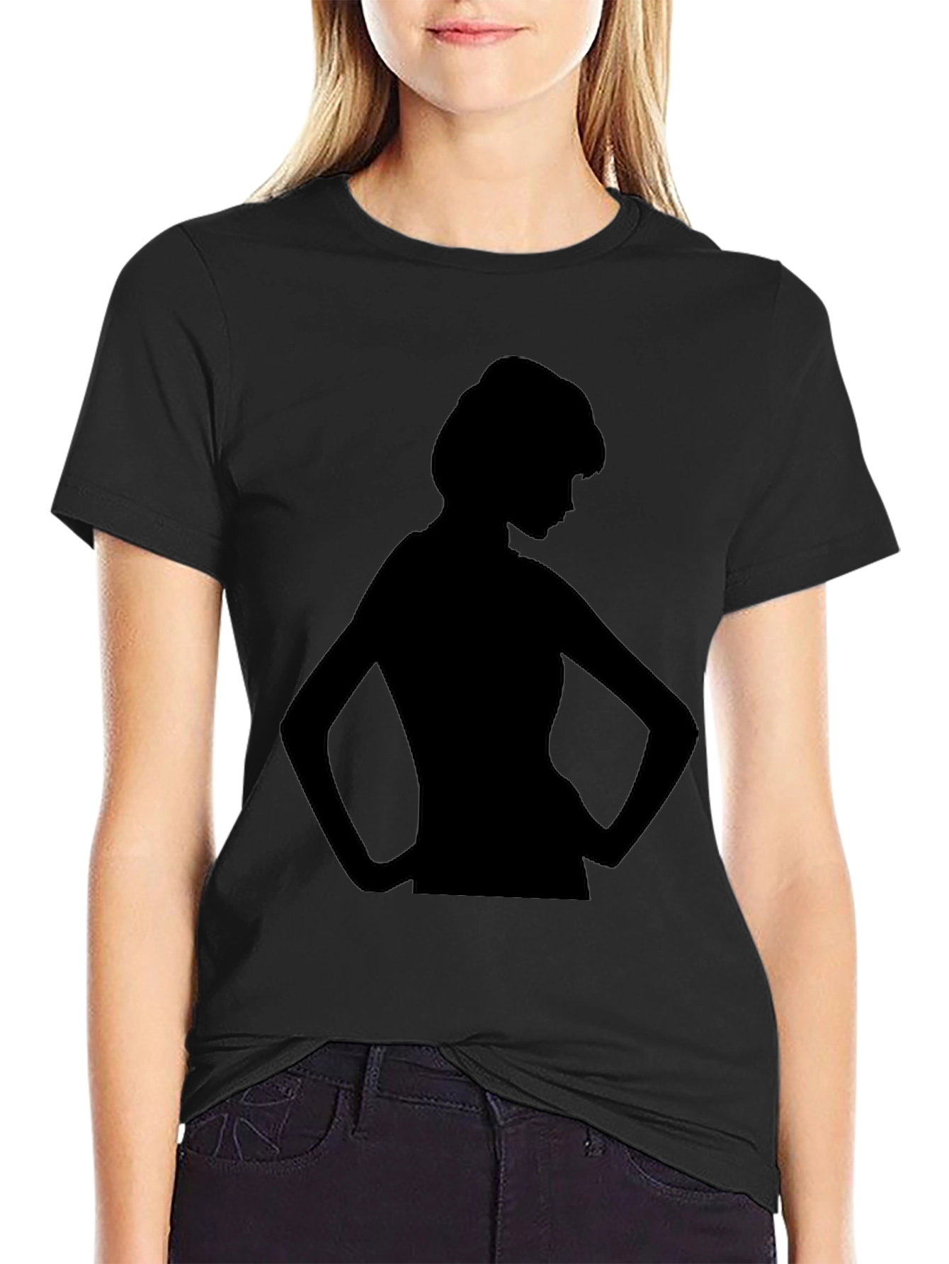 Silhouette Woman Graphic Tee - Black