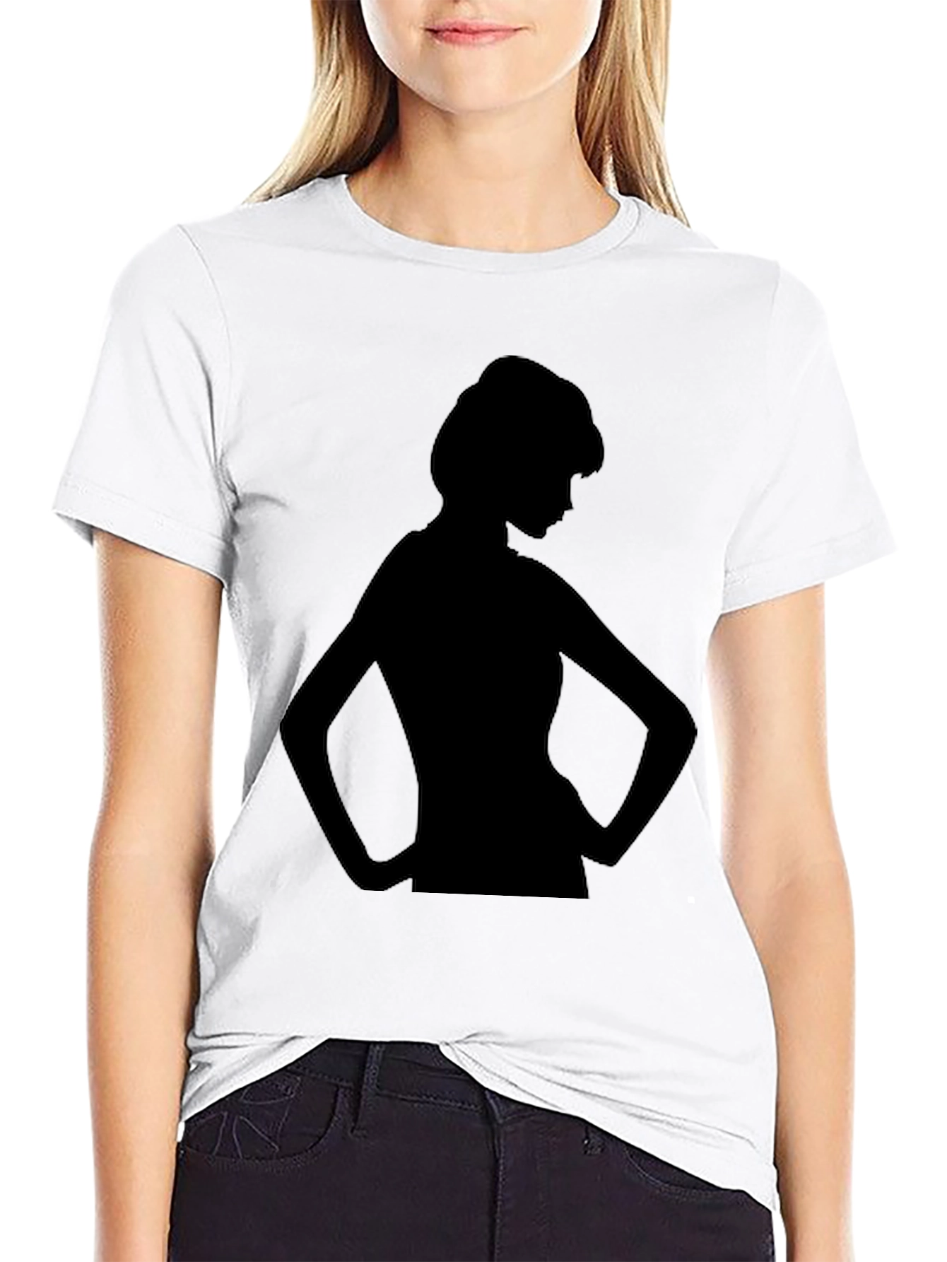 Silhouette Woman Graphic Tee - Black