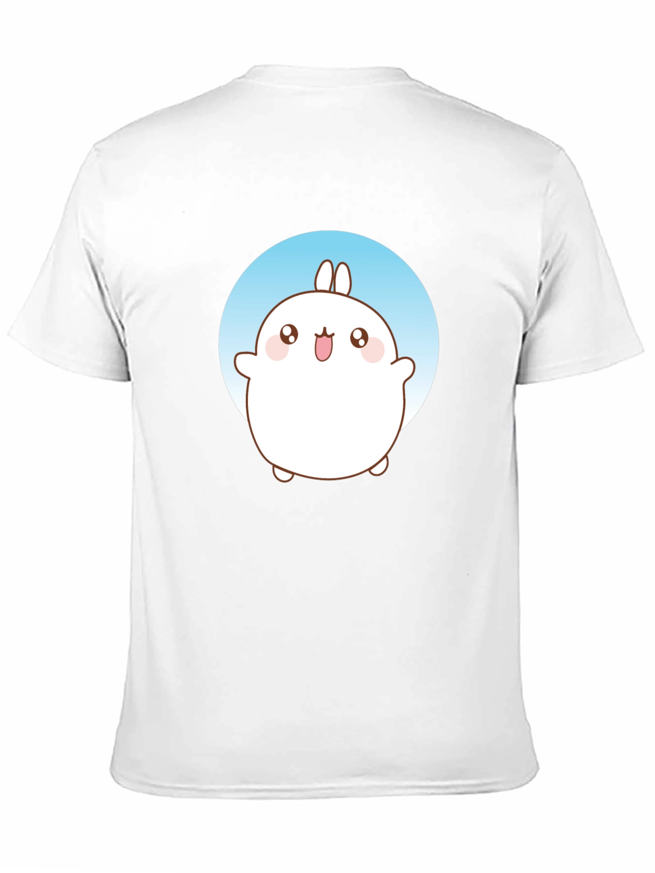 Cute Molang Bunny Graphic T-Shirt - Black