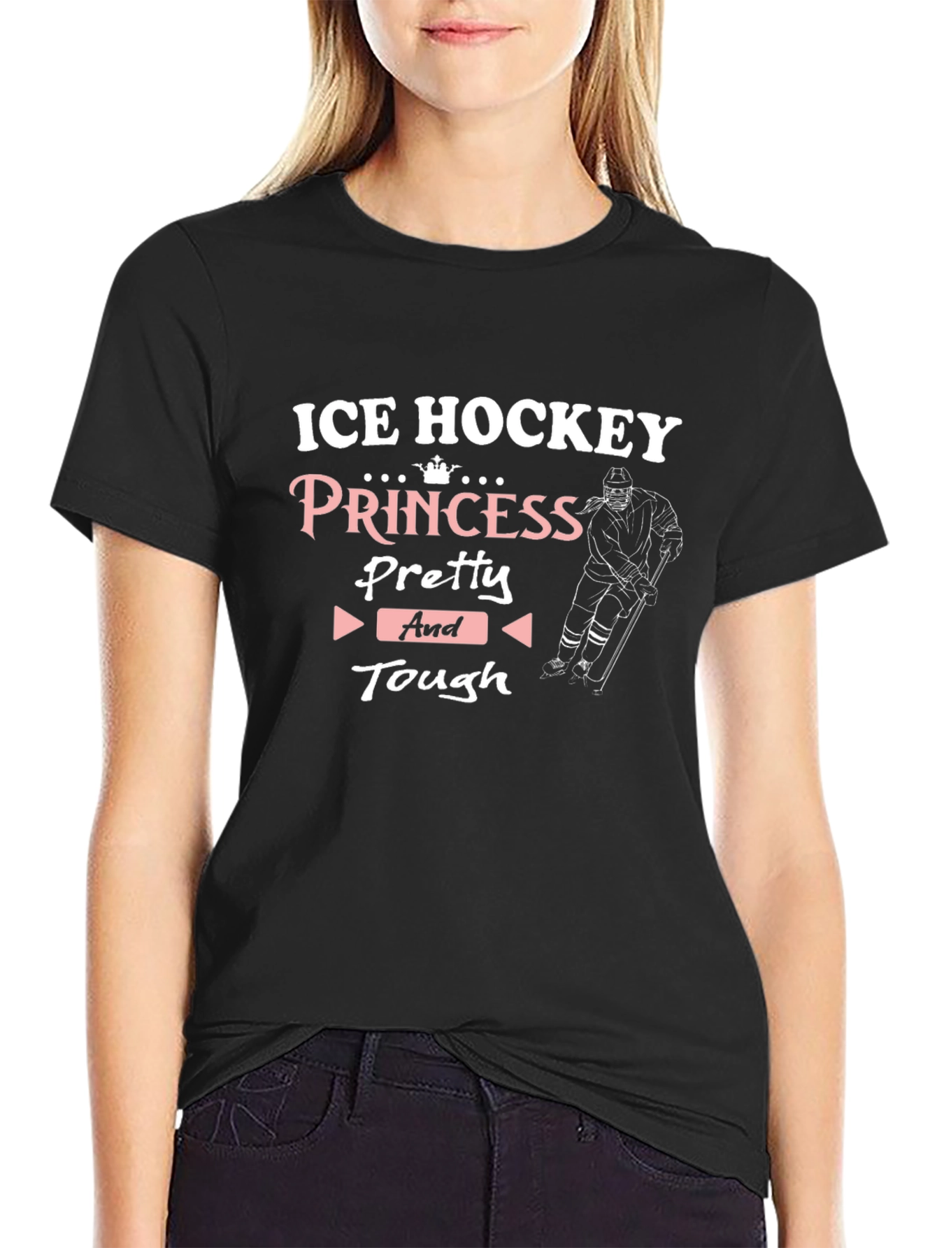 Ice Hockey Princess T-Shirt Pretty & Tough Tee