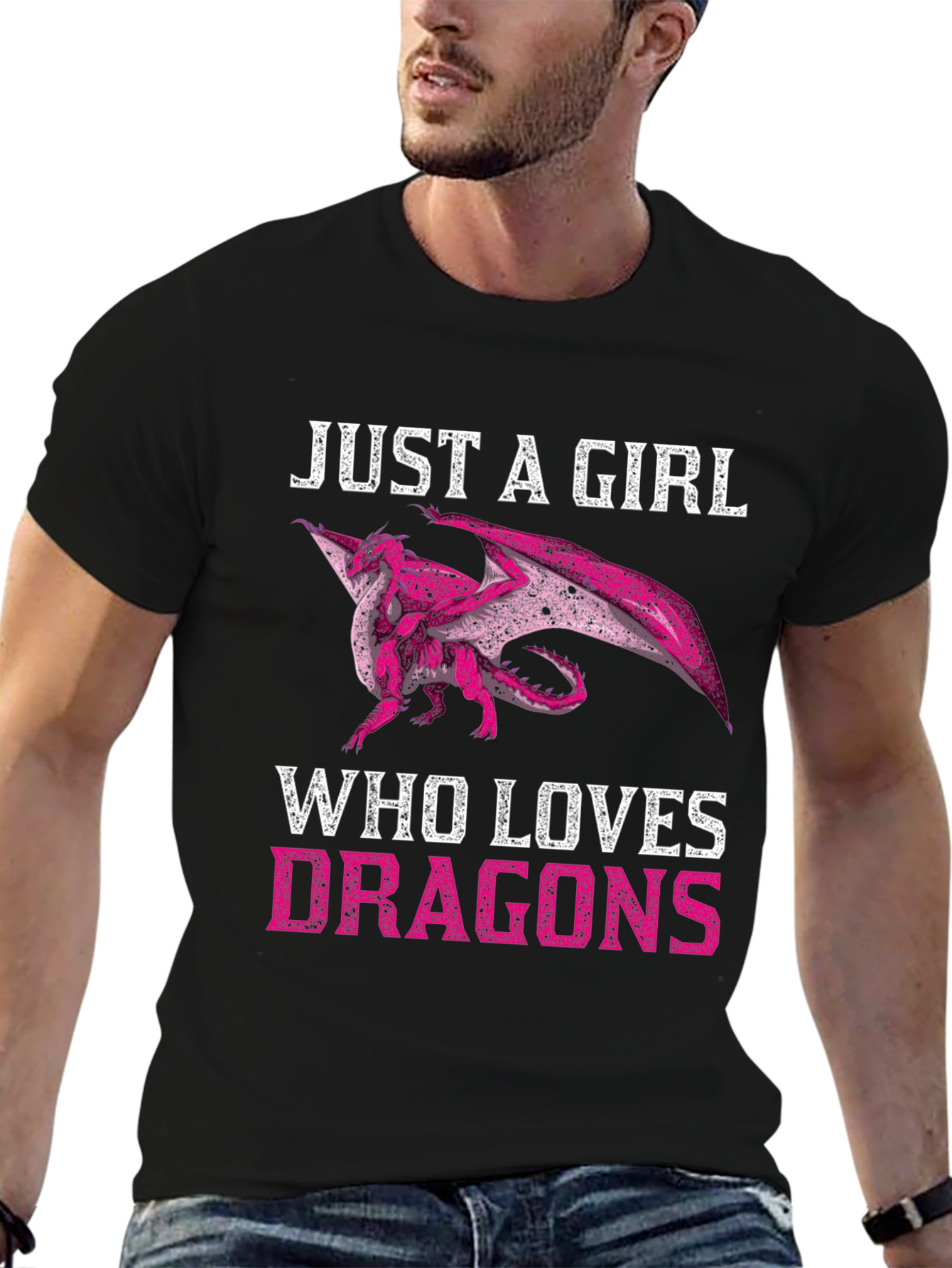 Just A Girl Who Loves Dragons Graphic T-Shirt