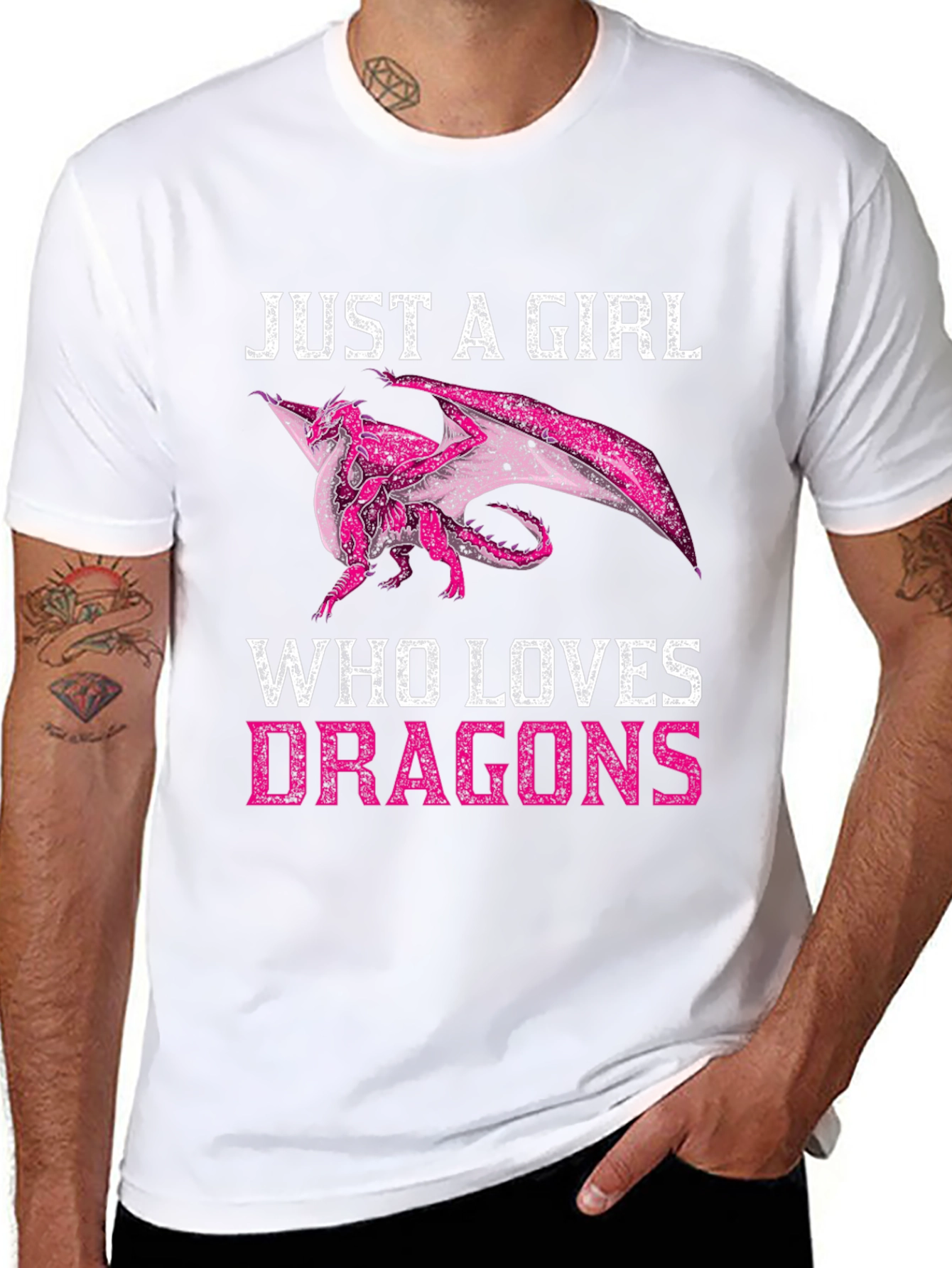Just A Girl Who Loves Dragons Graphic T-Shirt