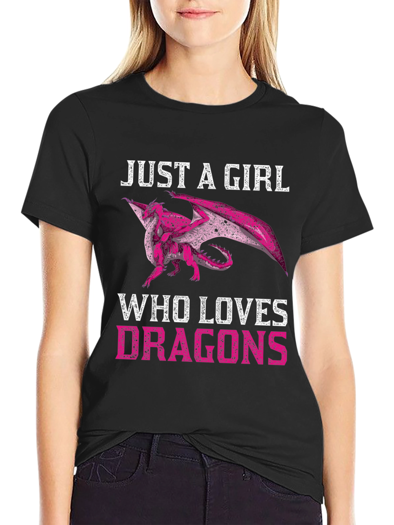 Just A Girl Who Loves Dragons Graphic T-Shirt