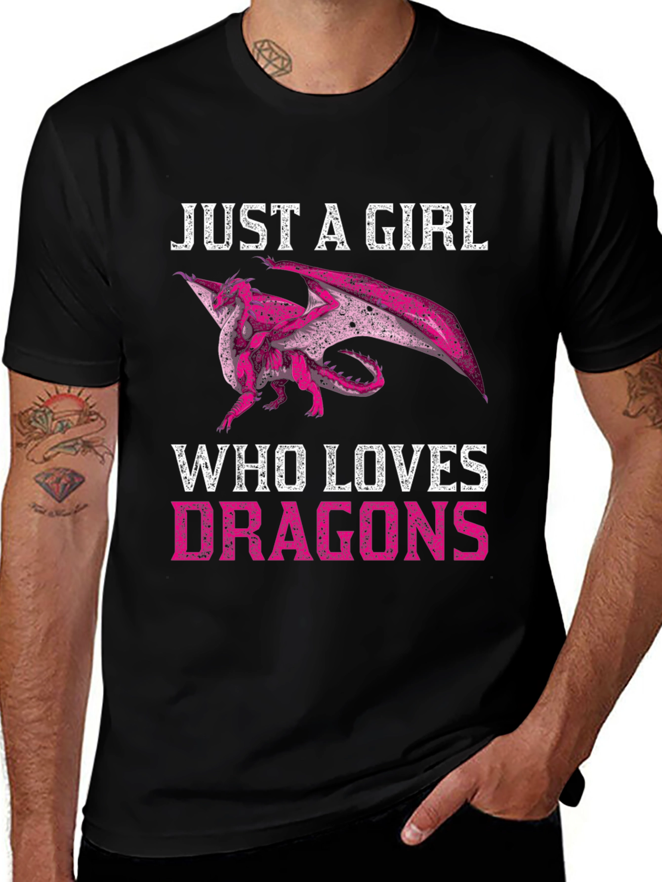 Just A Girl Who Loves Dragons Graphic T-Shirt
