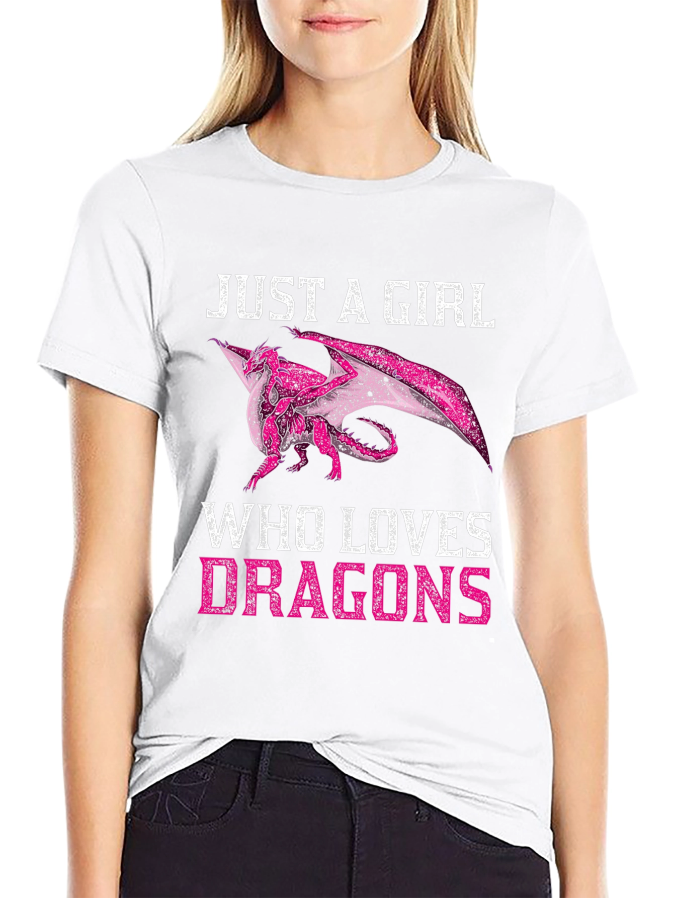 Just A Girl Who Loves Dragons Graphic T-Shirt