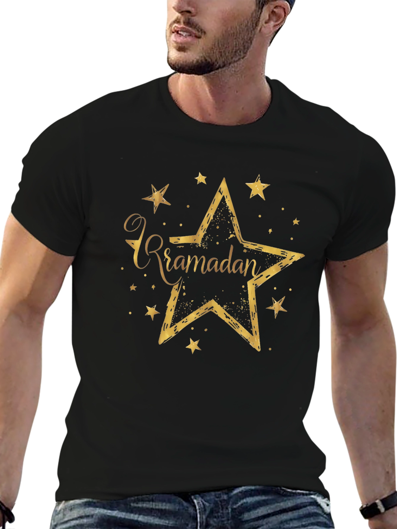 Ramadan Star T-Shirt - Black