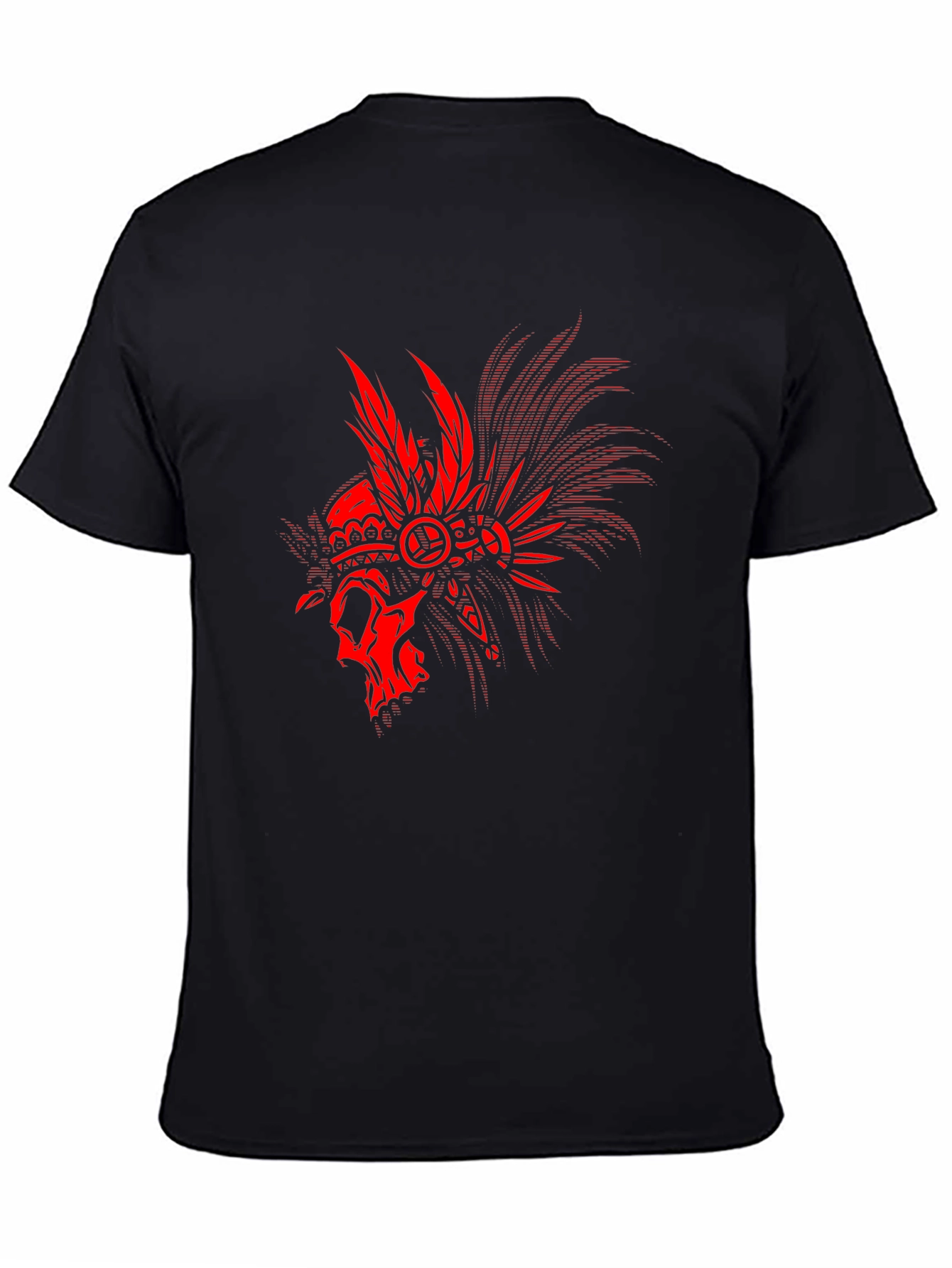 Skull Headdress Graphic Tee - Black