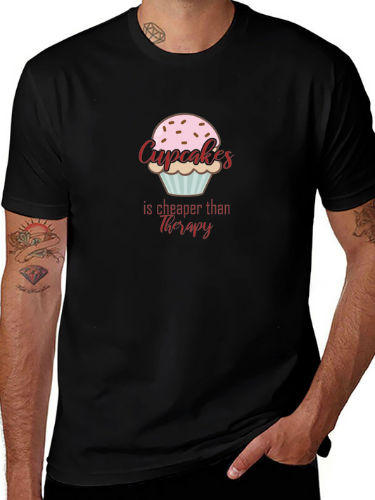 Cupcakes Cheaper Than Therapy Graphic T-Shirt