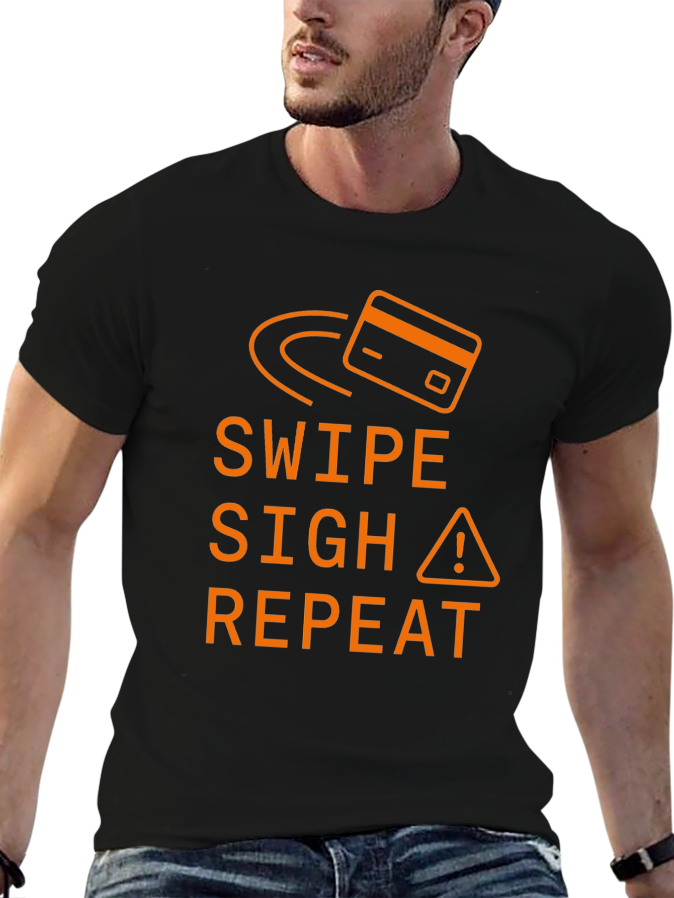 Swipe Sigh Repeat Graphic Tee