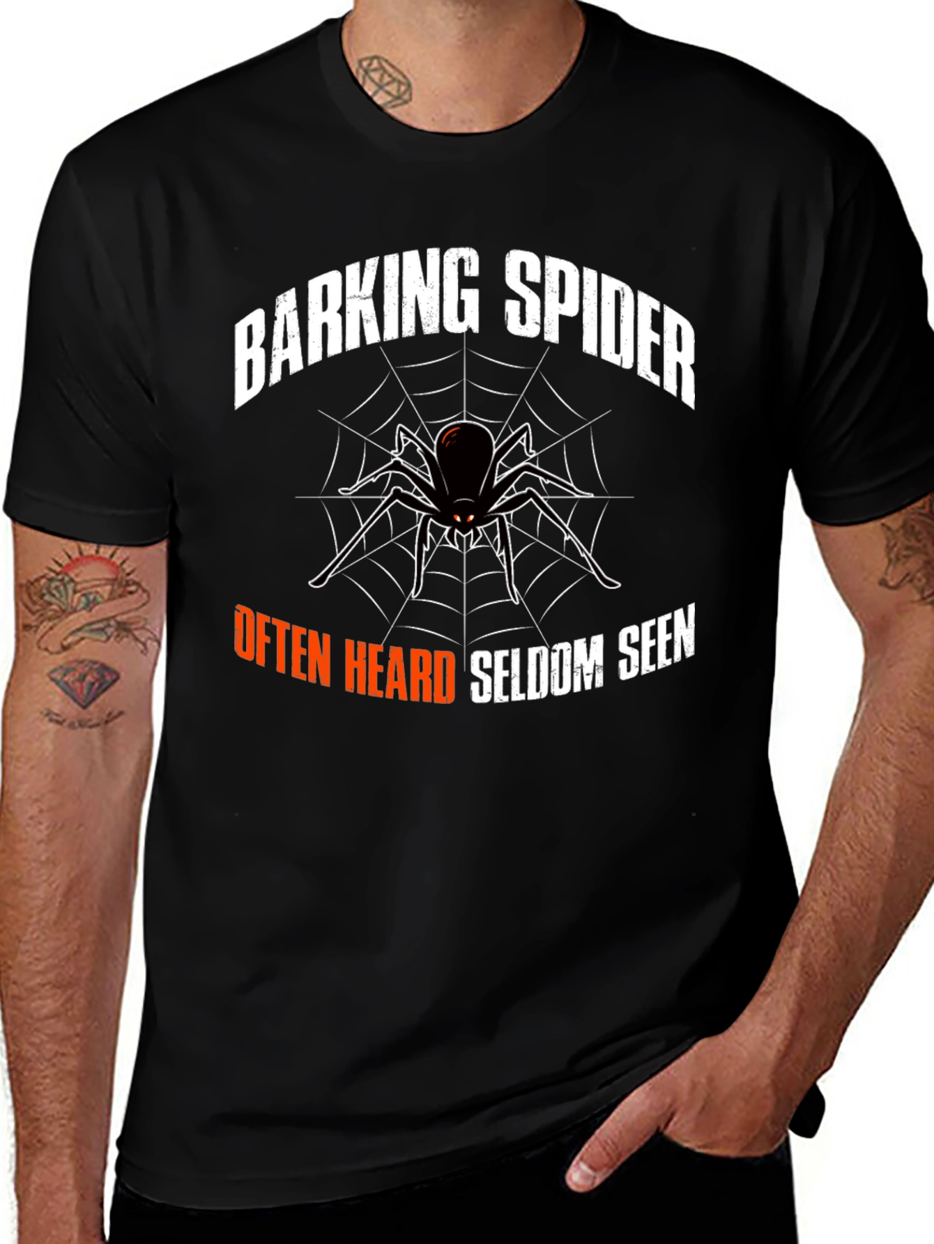 Barking Spider Graphic Tee - Funny Arachnid T-Shirt