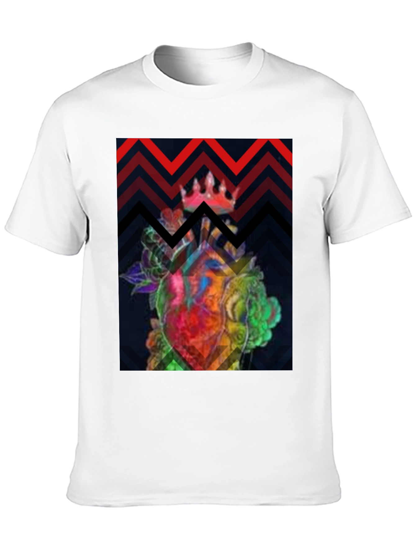 Graphic Heart Crown Black T-Shirt