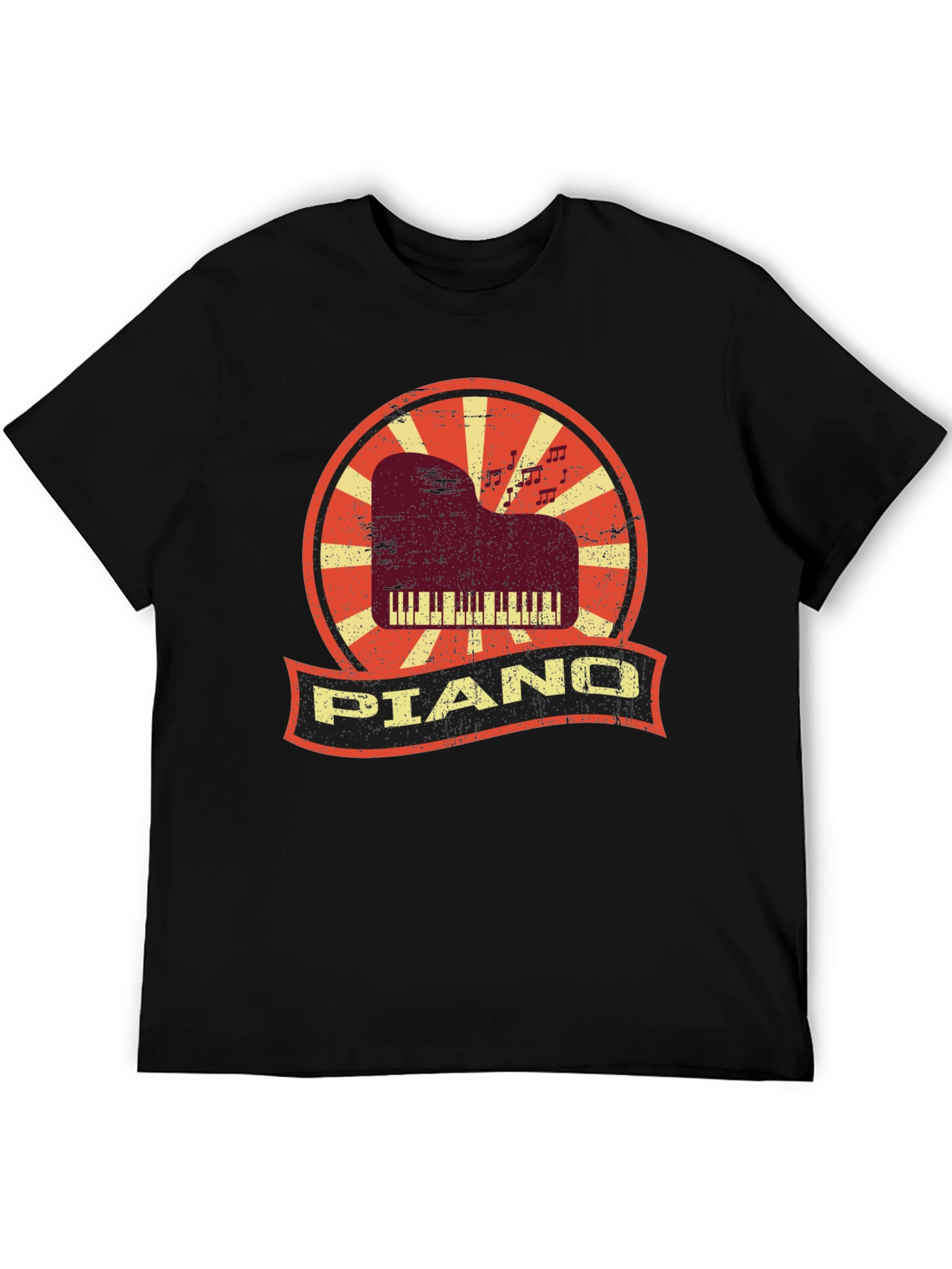 Retro Piano T-Shirt - Musician Style Tee
