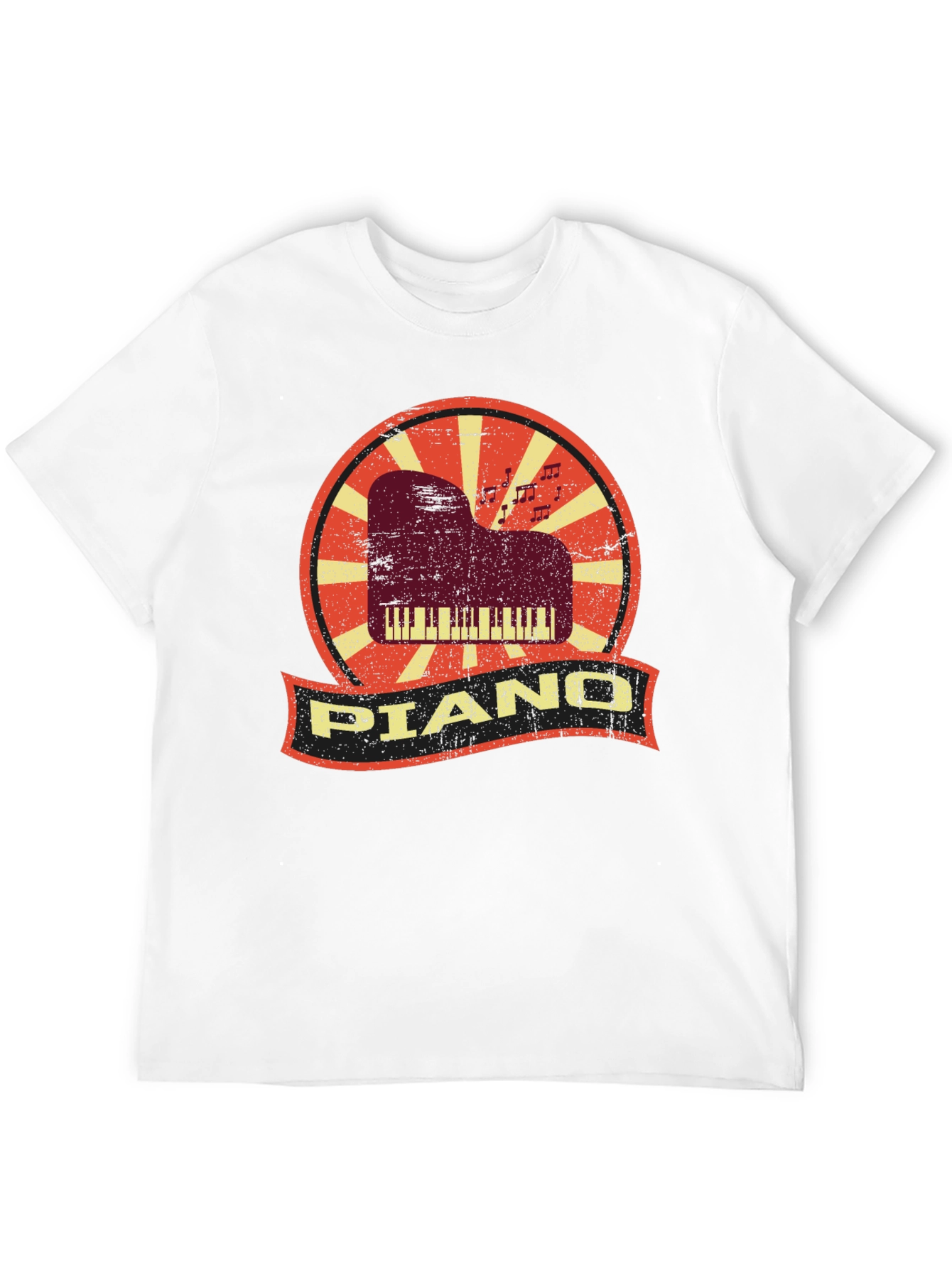 Retro Piano T-Shirt - Musician Style Tee