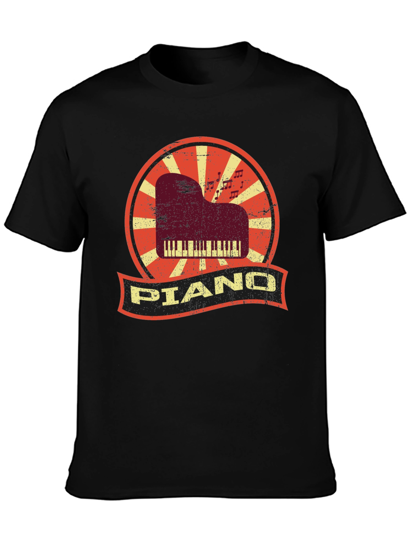 Retro Piano T-Shirt - Musician Style Tee