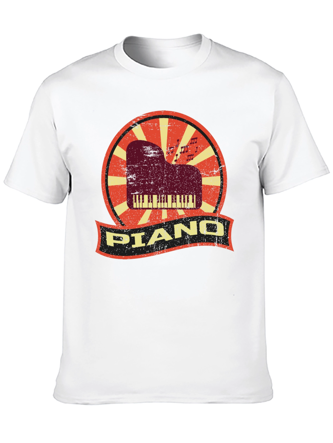 Retro Piano T-Shirt - Musician Style Tee