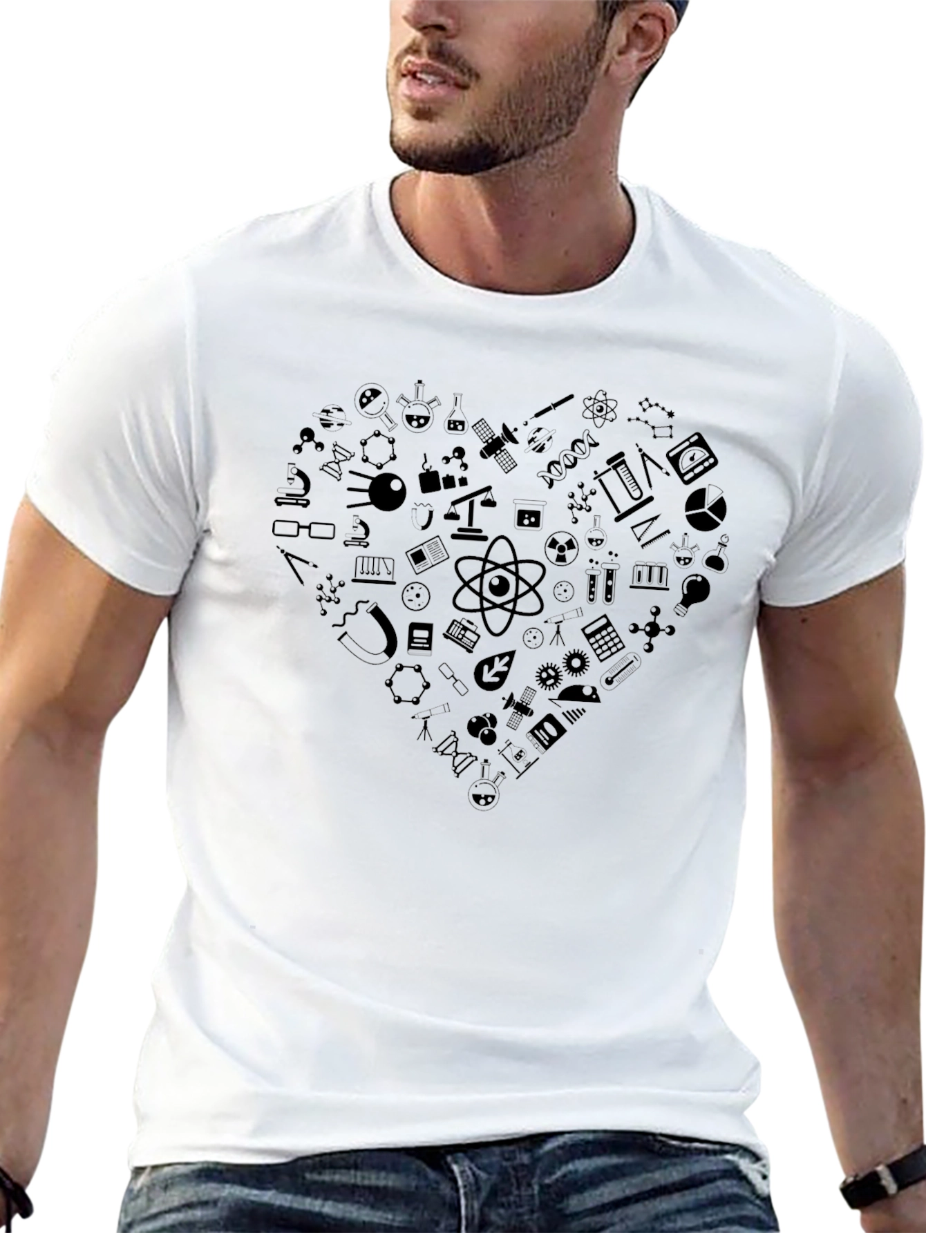 Science Heart T-Shirt - Geeky Love Tee