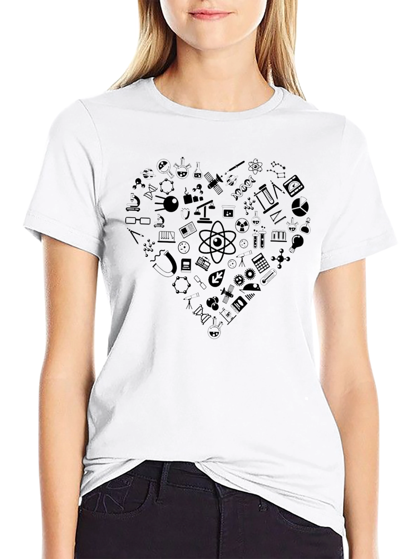 Science Heart T-Shirt - Geeky Love Tee