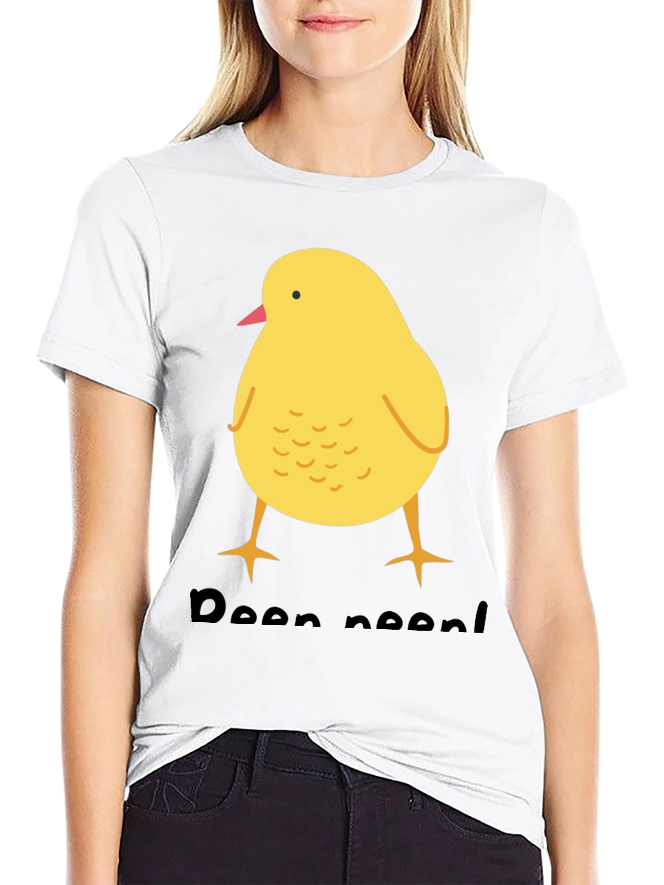 Cute Chick T-Shirt - Black Cotton Blend