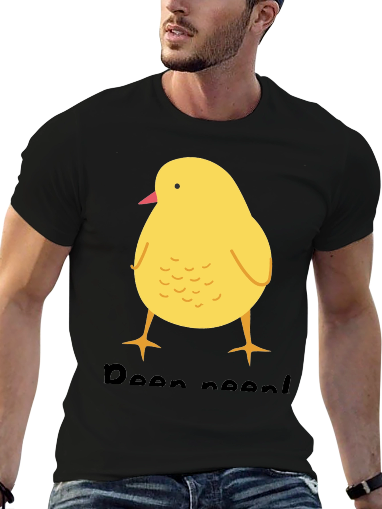 Cute Chick T-Shirt - Black Cotton Blend