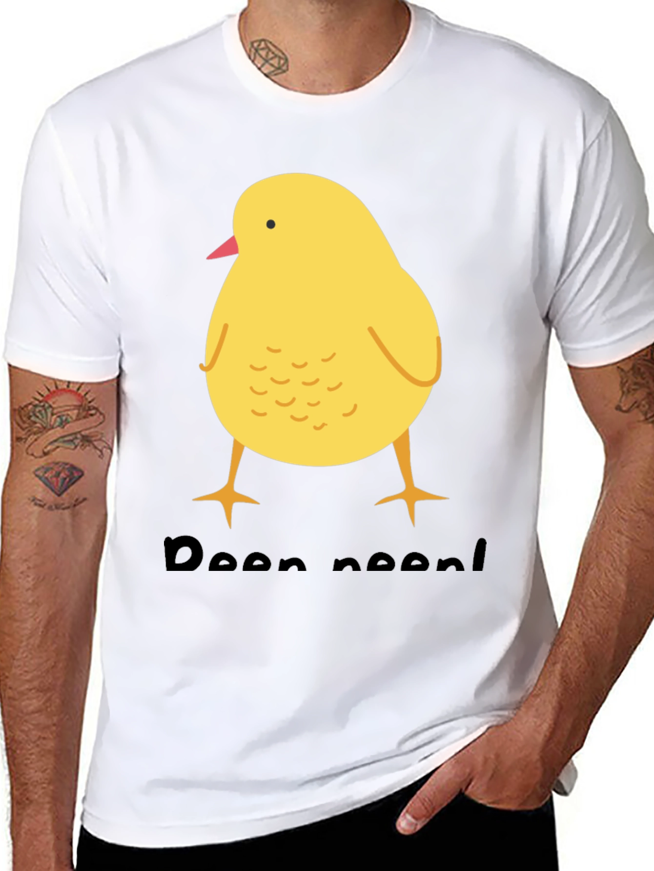 Cute Chick T-Shirt - Black Cotton Blend