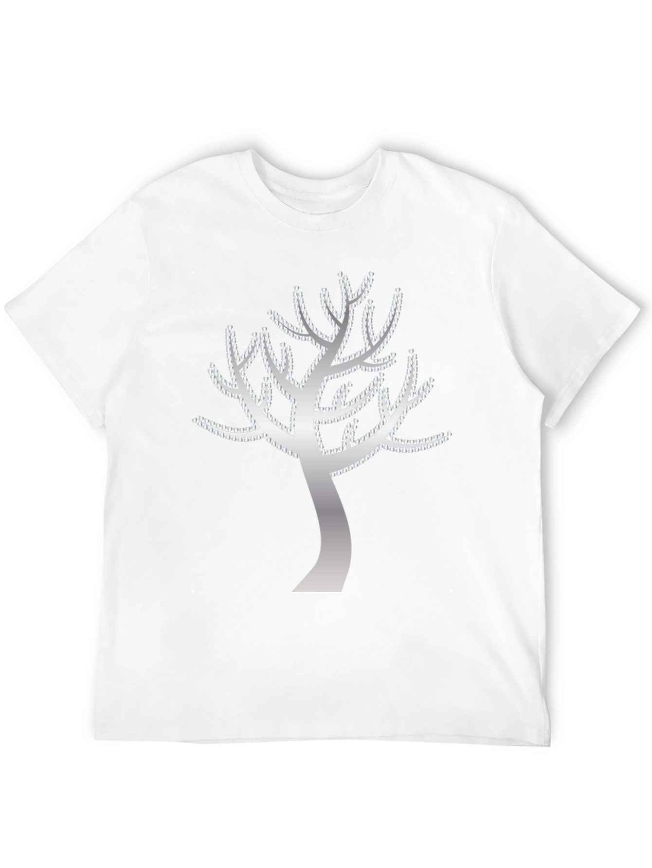 Tree of Hearts Graphic Tee - Black Cotton T-Shirt