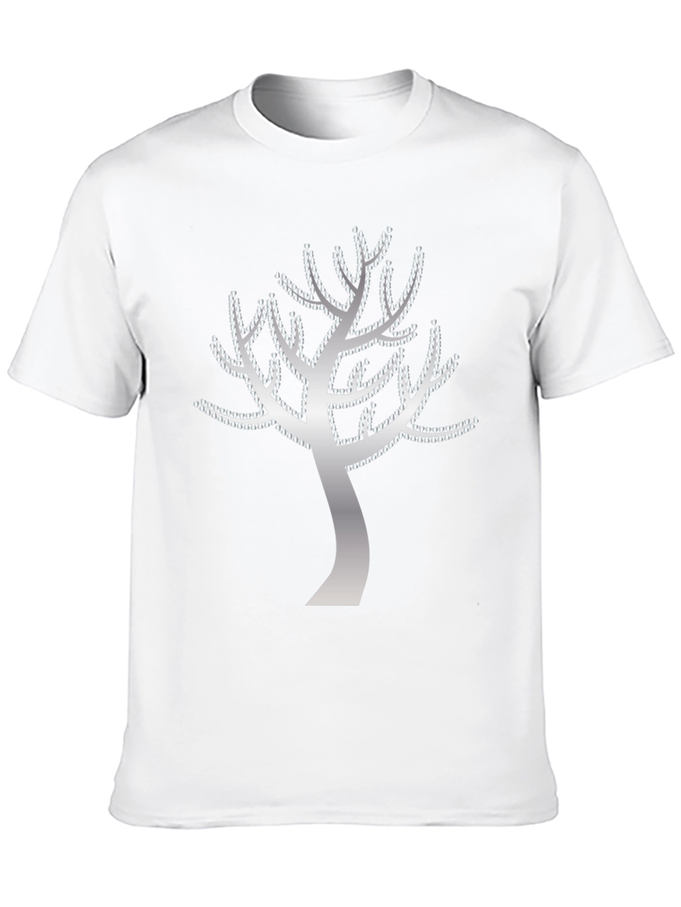 Tree of Hearts Graphic Tee - Black Cotton T-Shirt