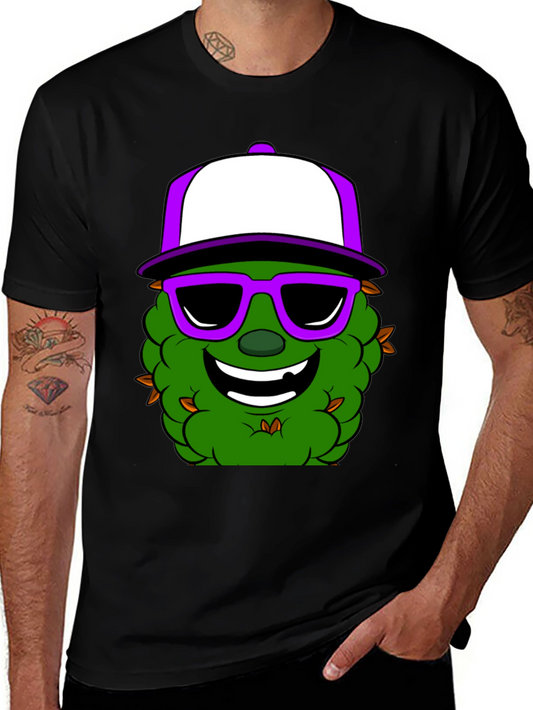 Cool Cannabis Cartoon Black T-Shirt