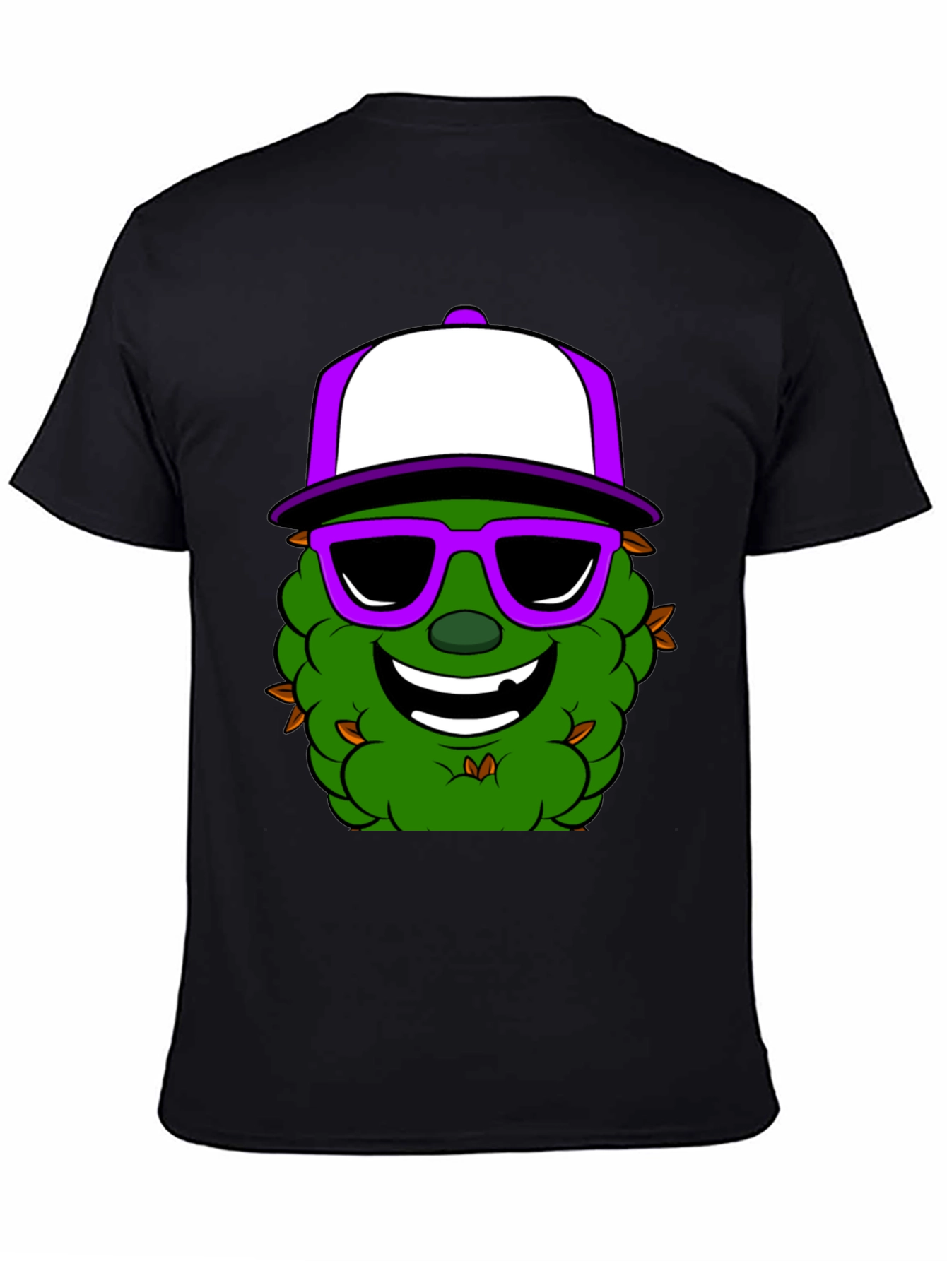 Cool Cannabis Cartoon Black T-Shirt