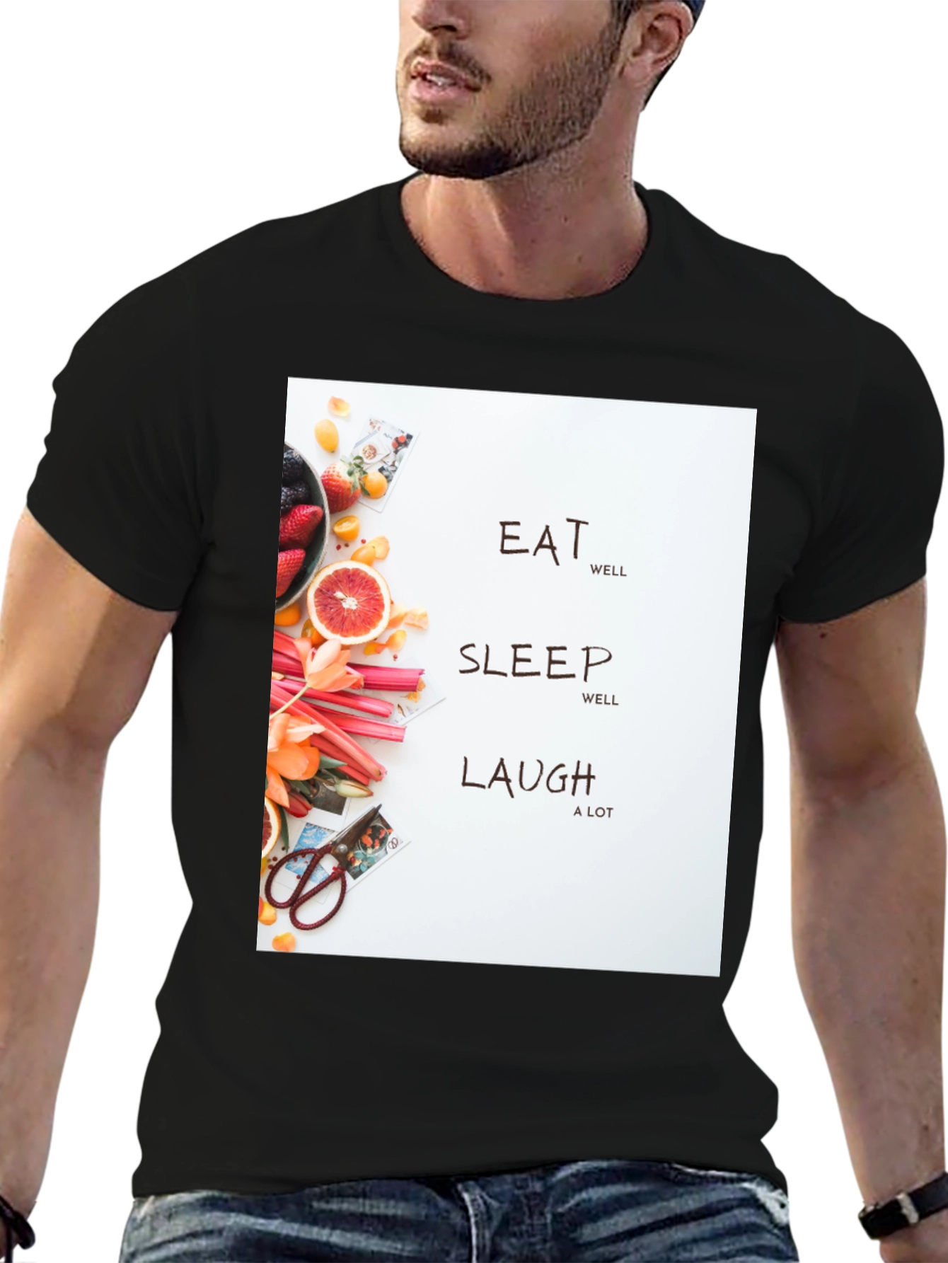 Eat Sleep Laugh Graphic Tee