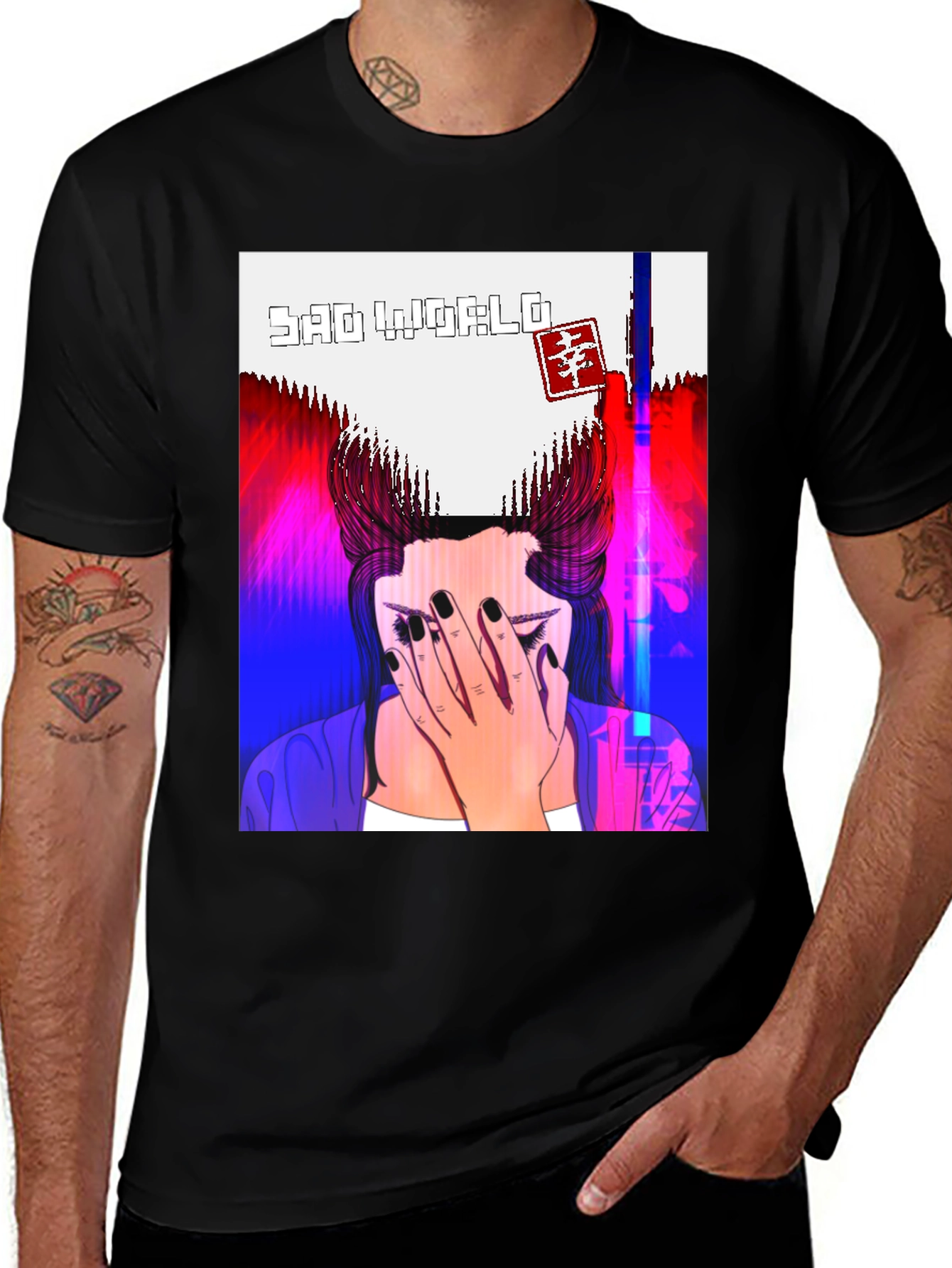 Sad World Graphic Tee - Unisex Black T-Shirt