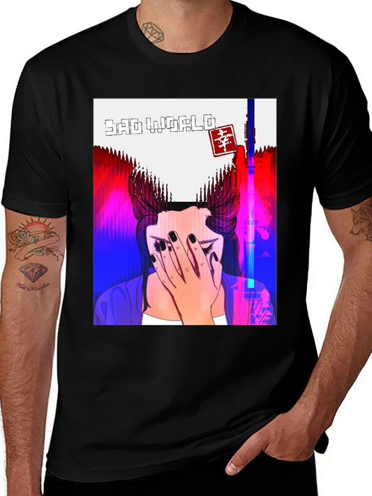 Sad World Graphic Tee - Unisex Black T-Shirt