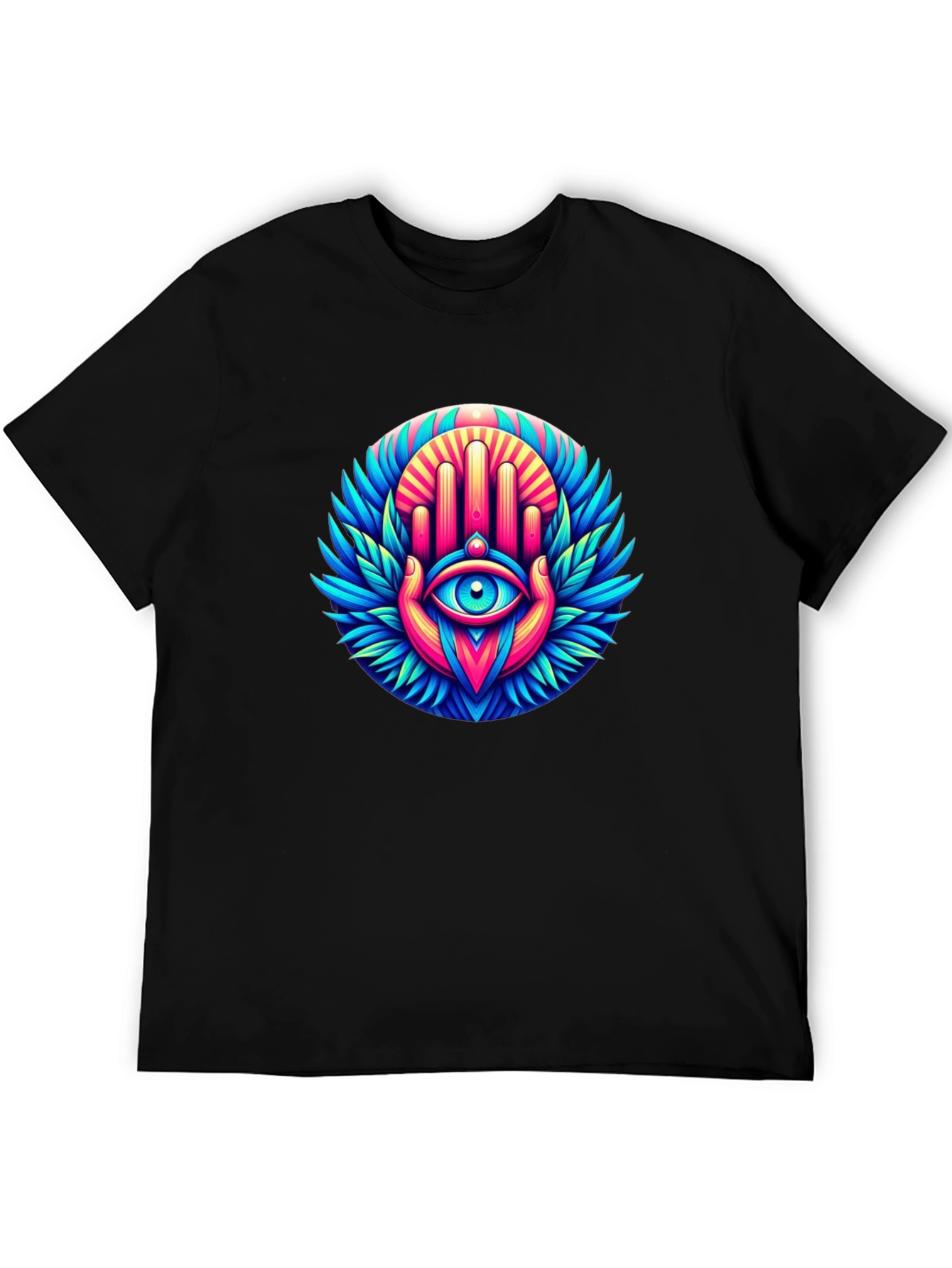 Eye Hand Graphic Tee - Black Cotton Blend