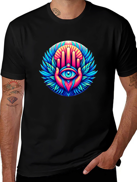 Eye Hand Graphic Tee - Black Cotton Blend