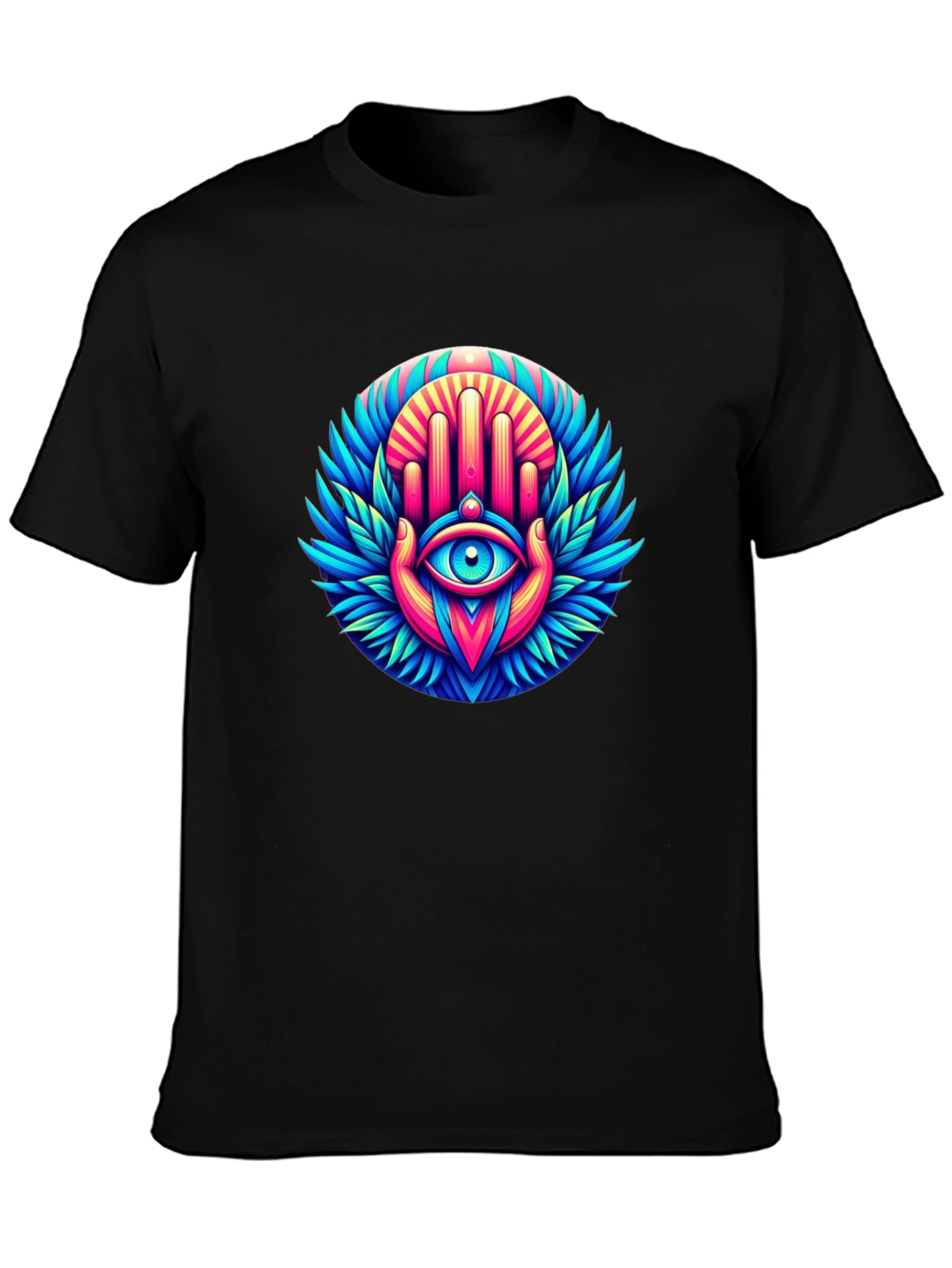 Eye Hand Graphic Tee - Black Cotton Blend