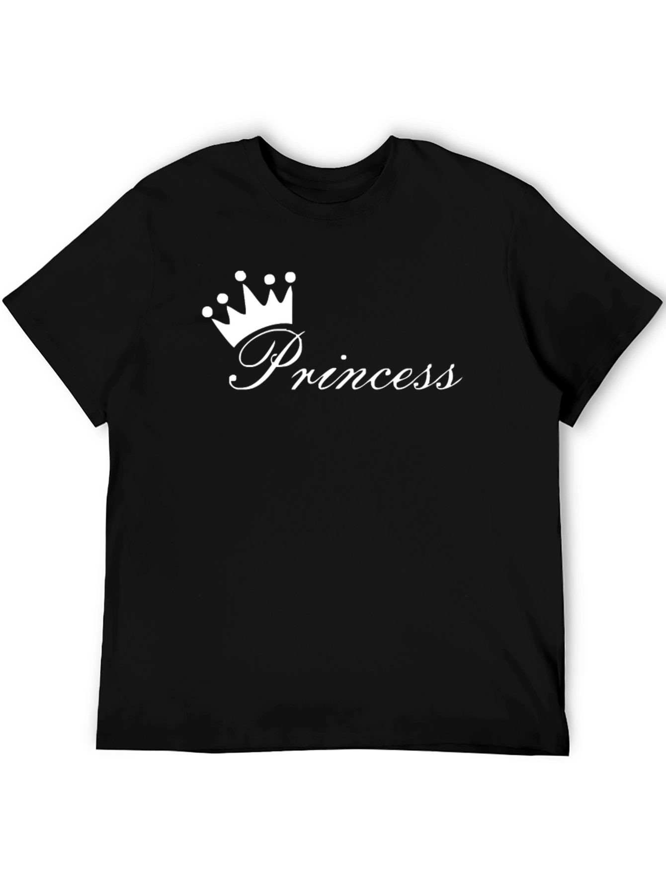 Princess Crown Graphic Tee - Stylish Black T-Shirt
