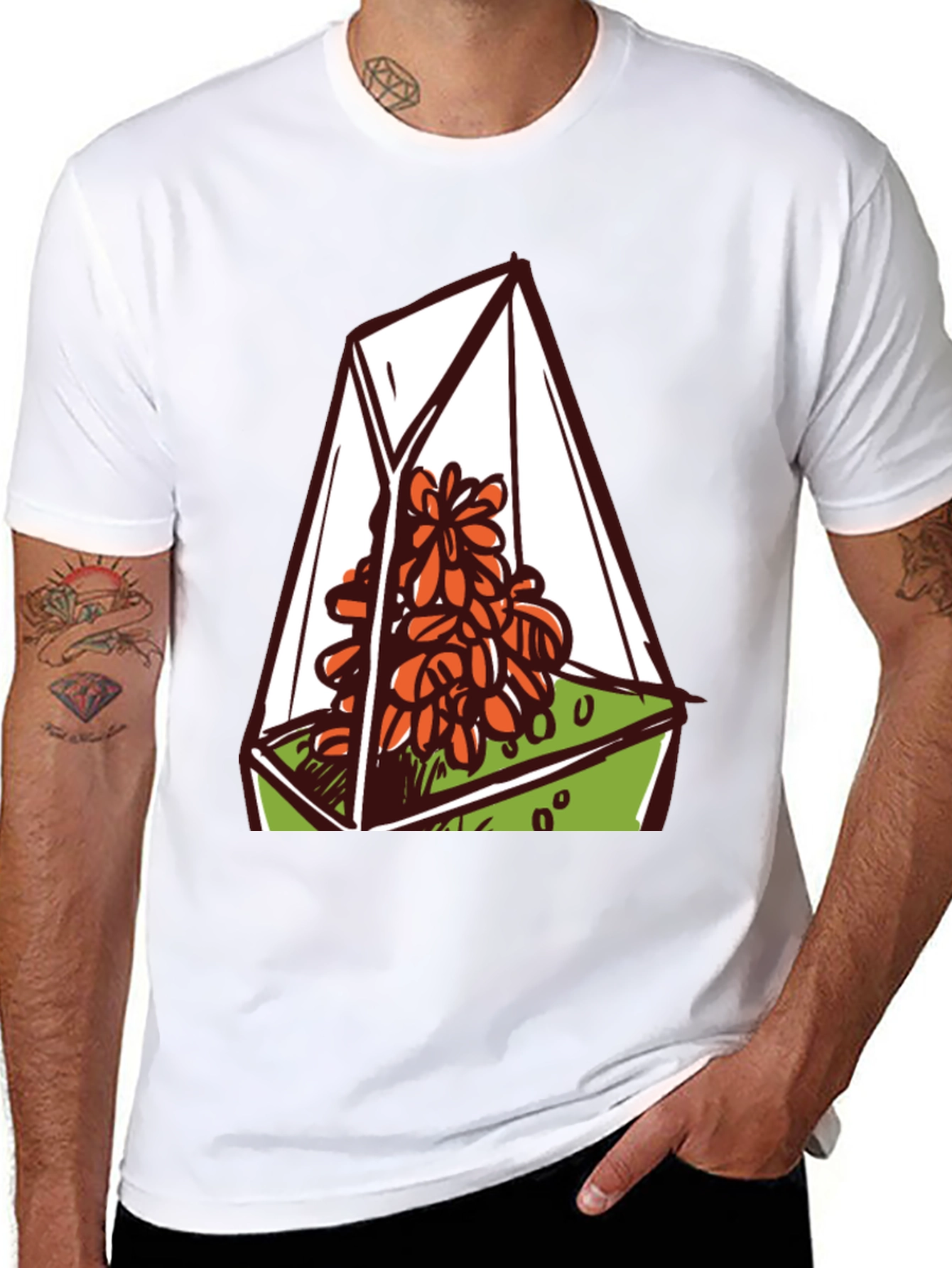Terrarium Graphic Tee - Nature Lovers Black T-Shirt