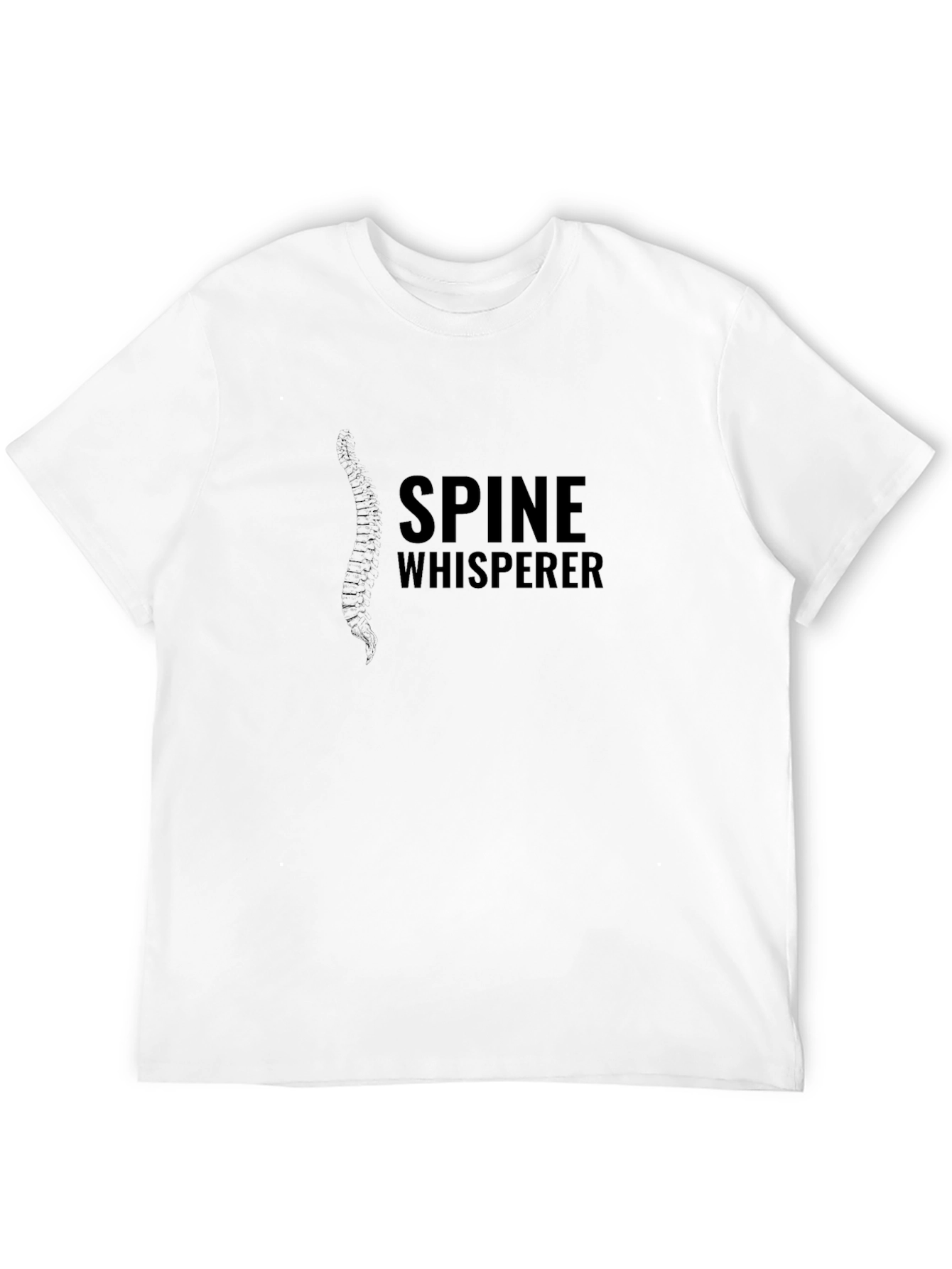 Spine Whisperer Black T-Shirt - Chiropractor Gift
