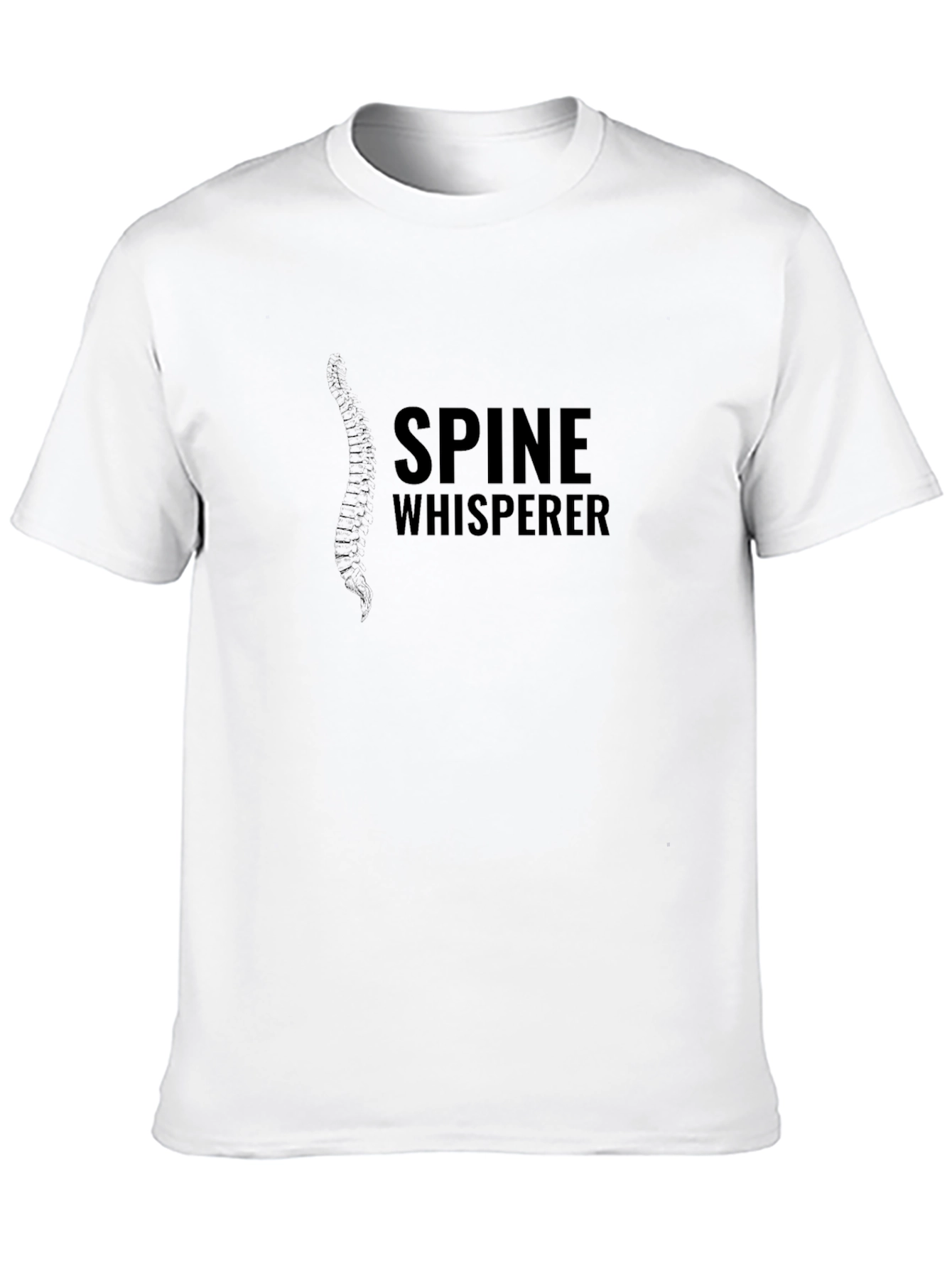 Spine Whisperer Black T-Shirt - Chiropractor Gift